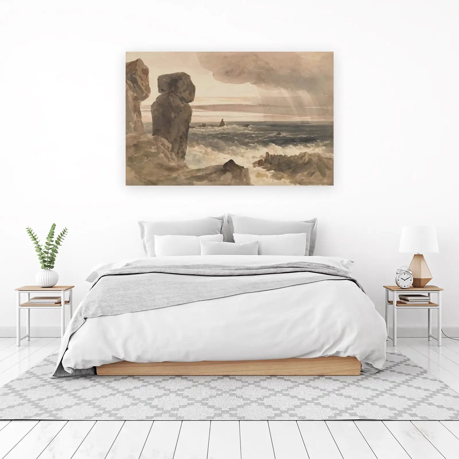 Dramatic Coastal Cliffs & Sea Wall Art