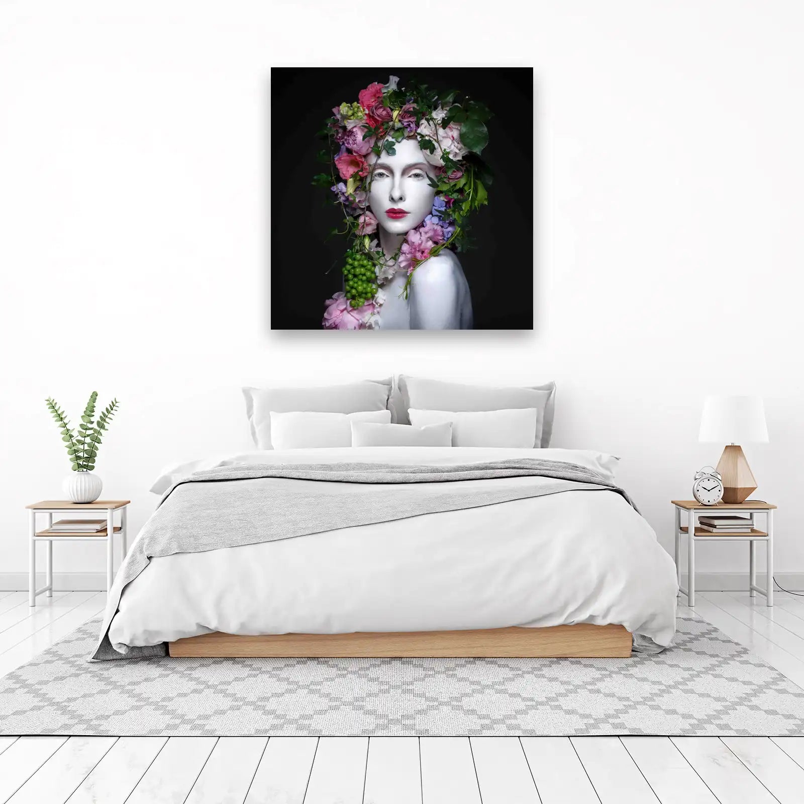Enchanting Floral Goddess Wall Art