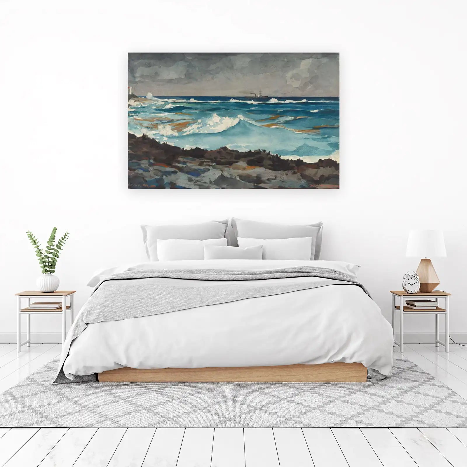 Stormy Seas Lighthouse & Ship Wall Art