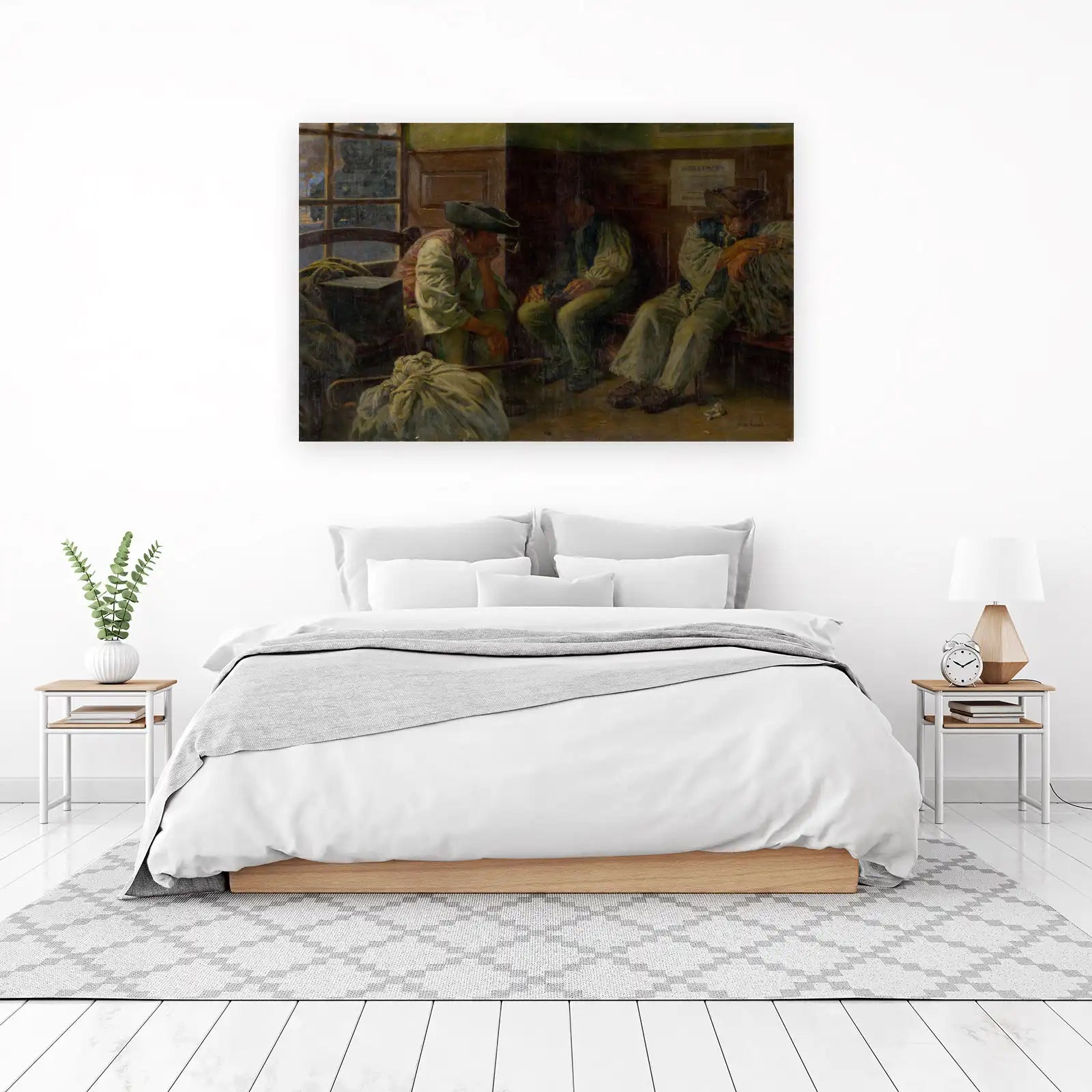 Men in Waiting Historical Scene Wall Art