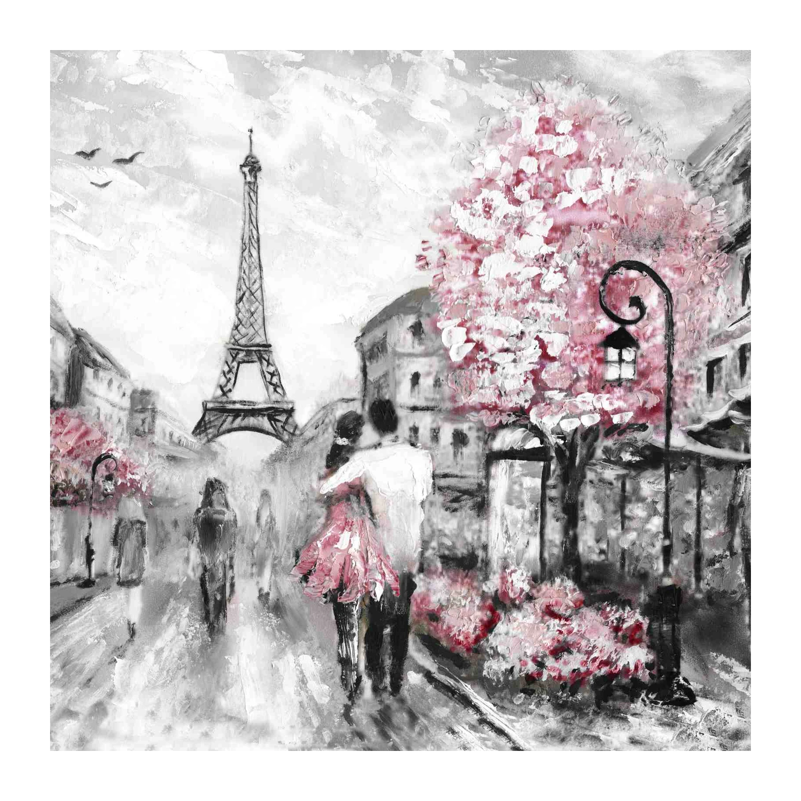 Parisian Romance Eiffel Tower Wall Art