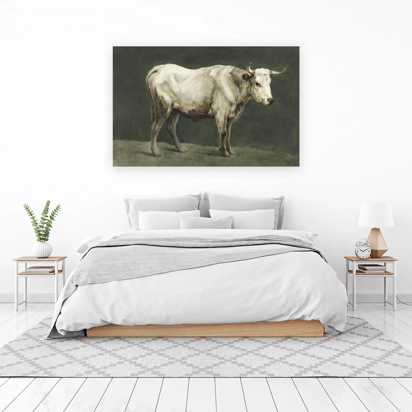 Majestic White Bull Fine Art Wall Art
