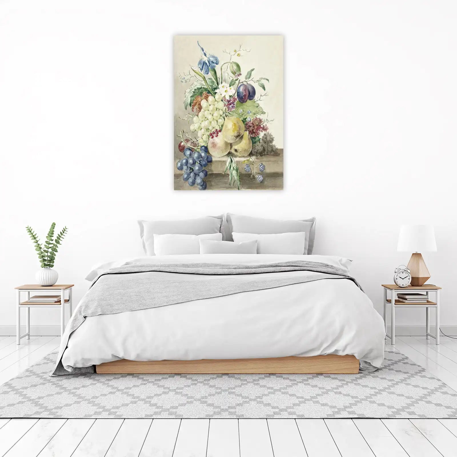 Vintage Fruit Still Life Watercolor Wall Art