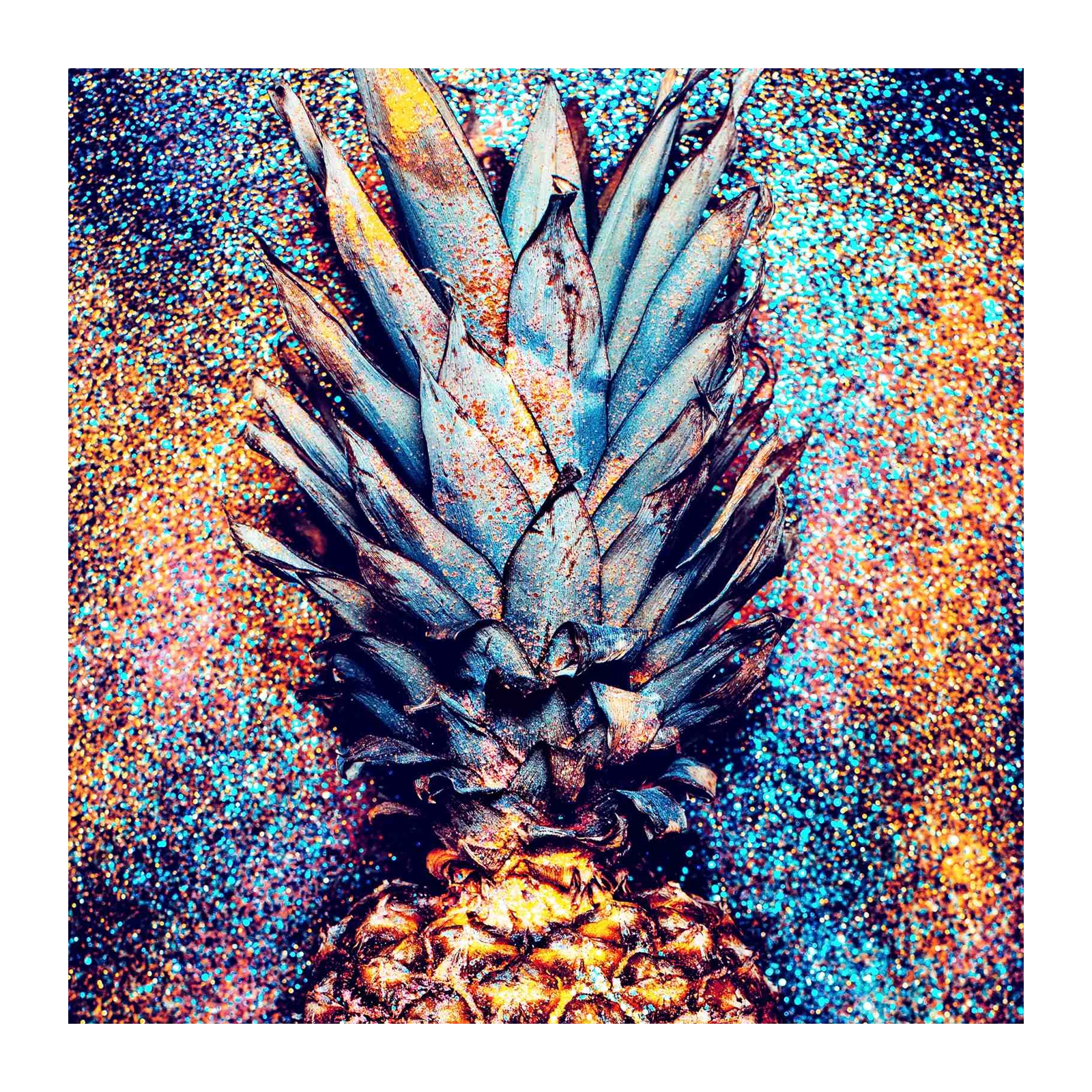 Glittering Pineapple Pop Art Wall Art