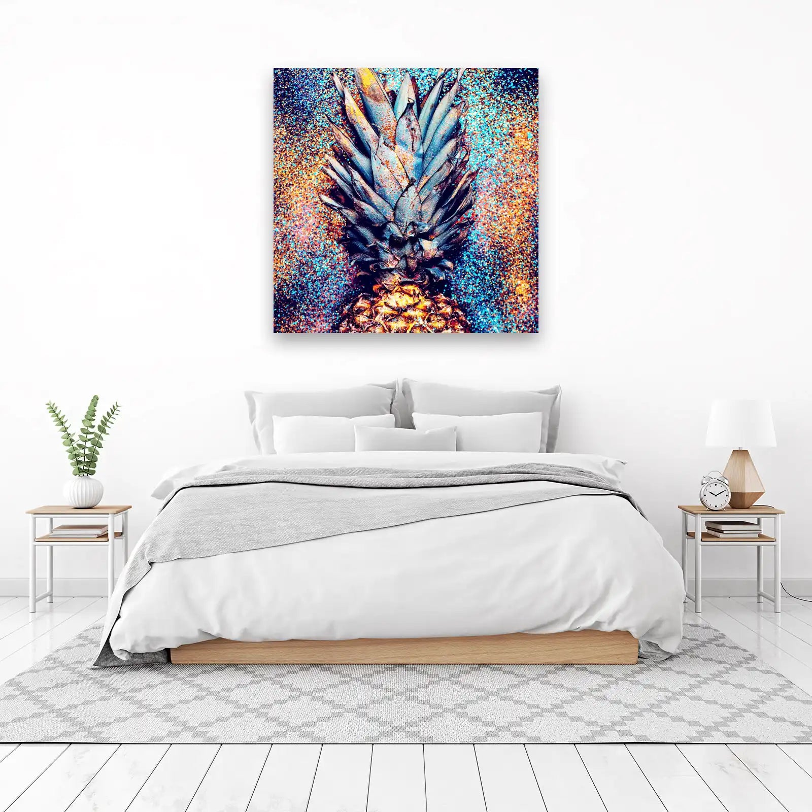 Glittering Pineapple Pop Art Wall Art