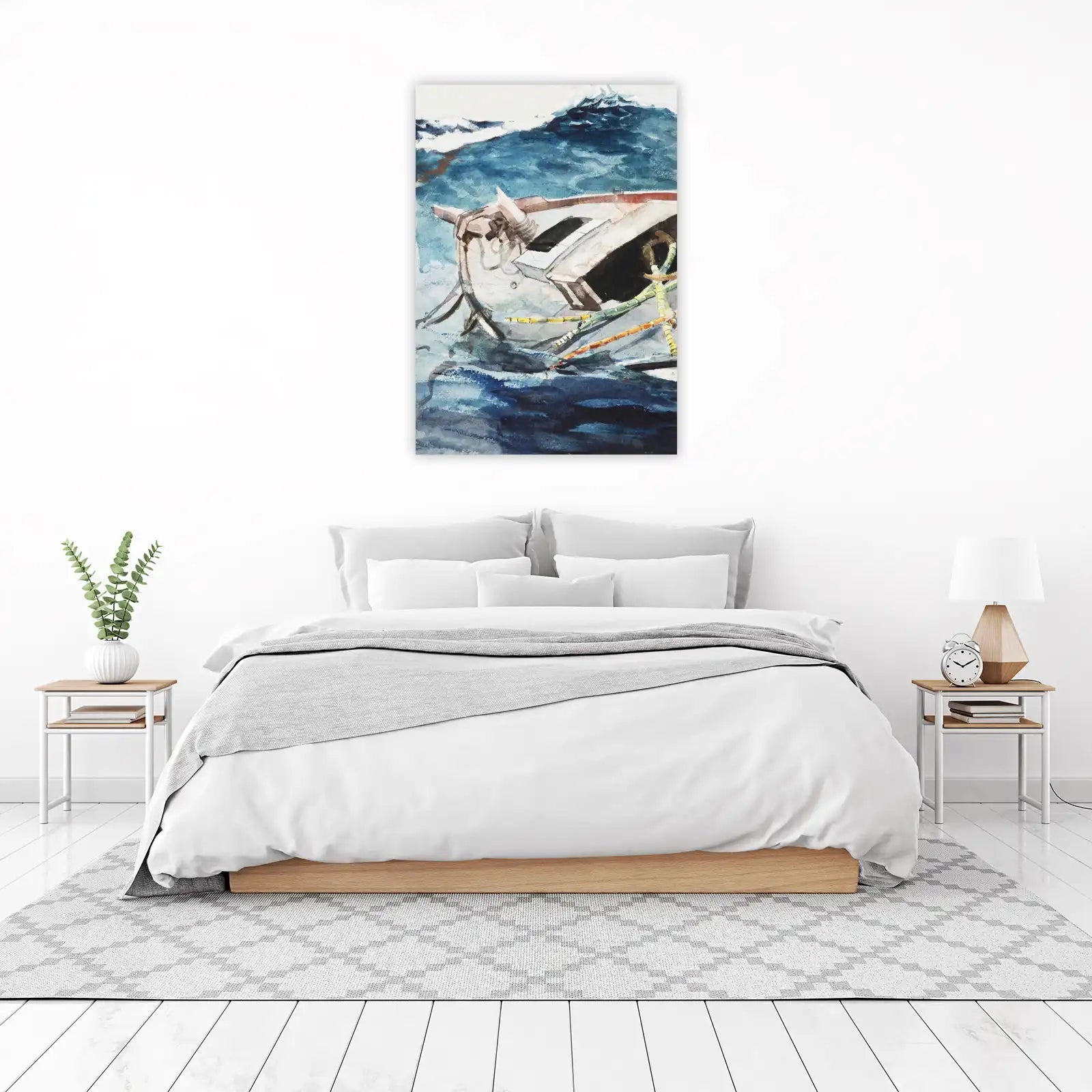 Serene Sailing Watercolor Wall Art