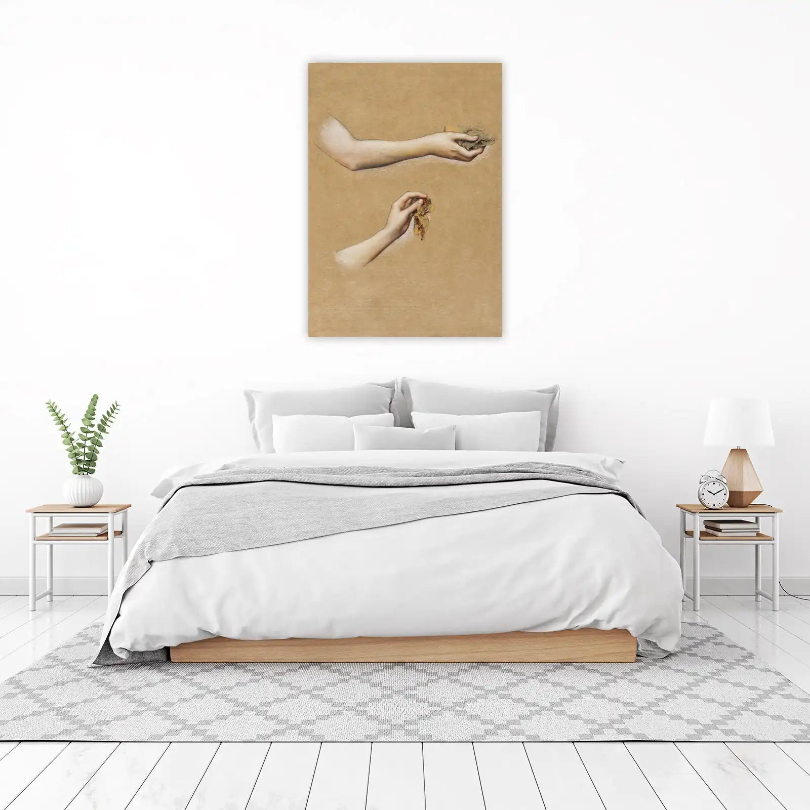 Elegant Hands Textured Artwork Wall Art