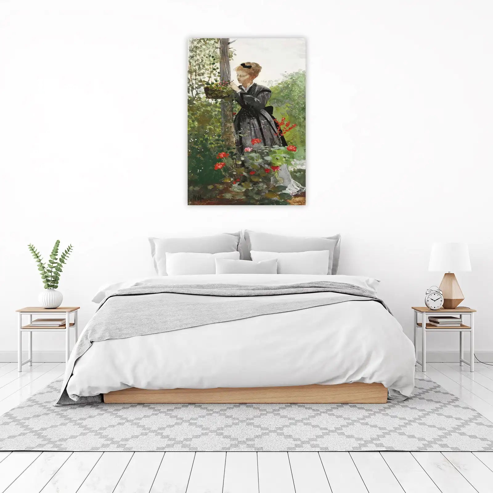 Vintage Garden Serenity Woman Wall Art