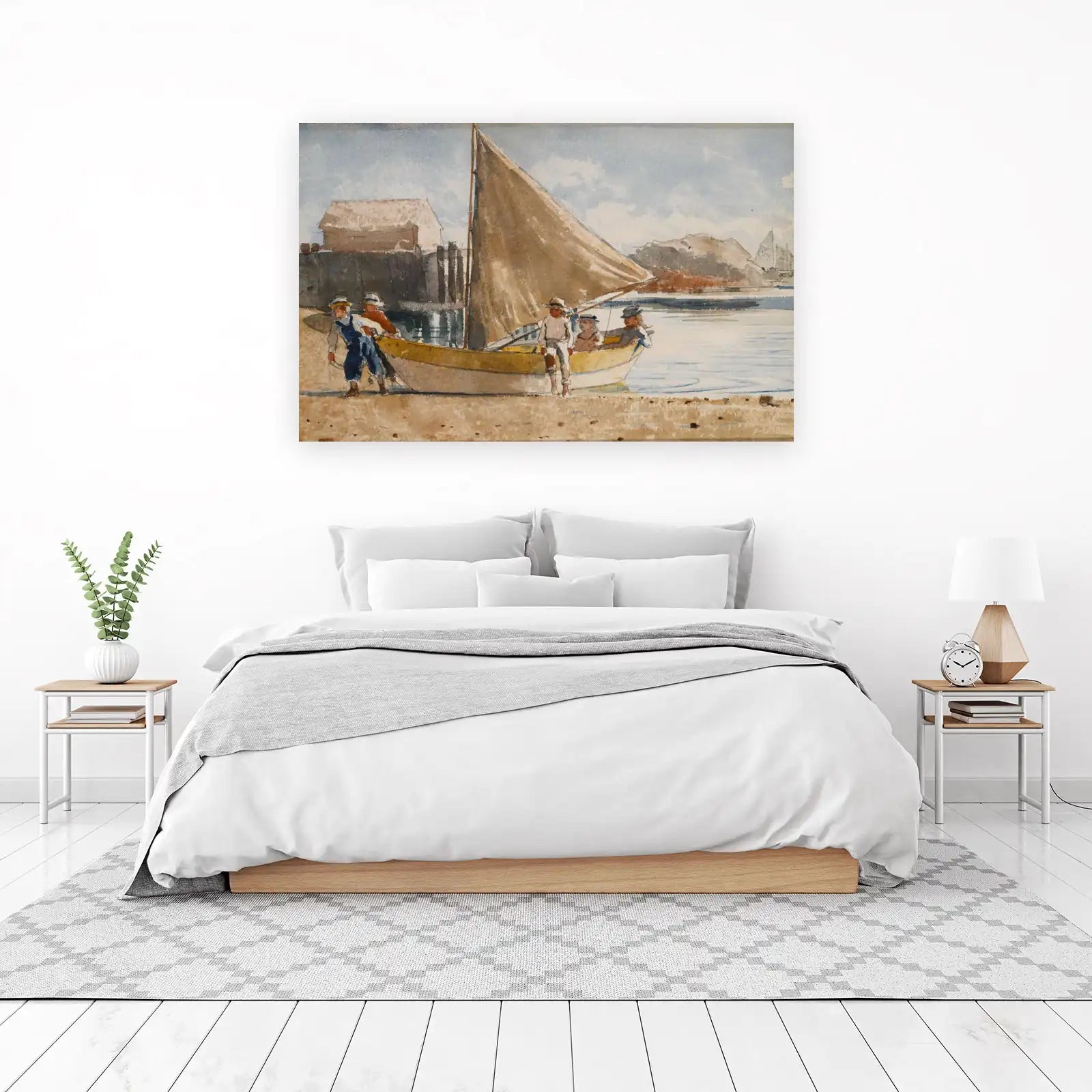 Nautical Adventure Boys on Sailboat Wall Art