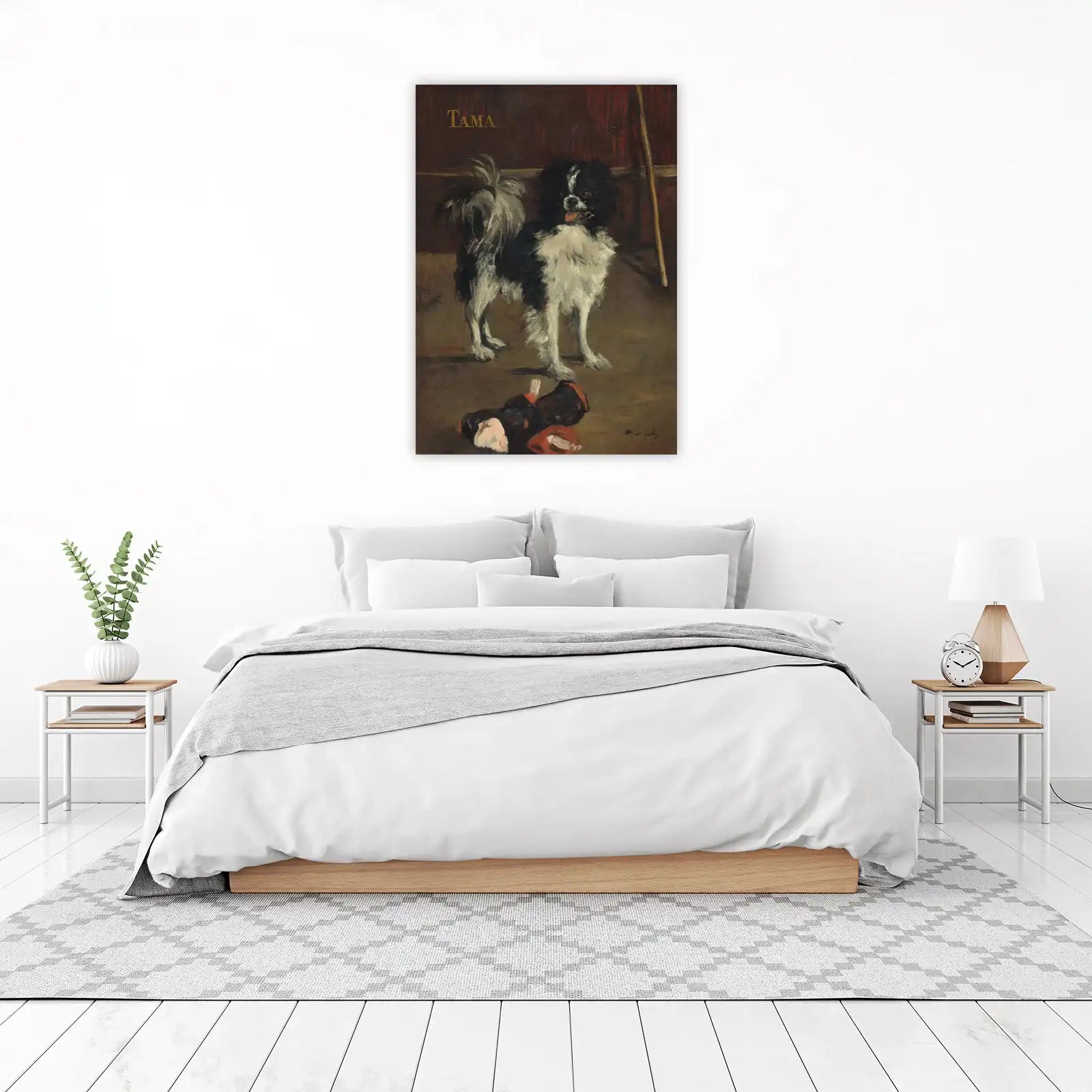 Charming Tama Dog Portrait Wall Art