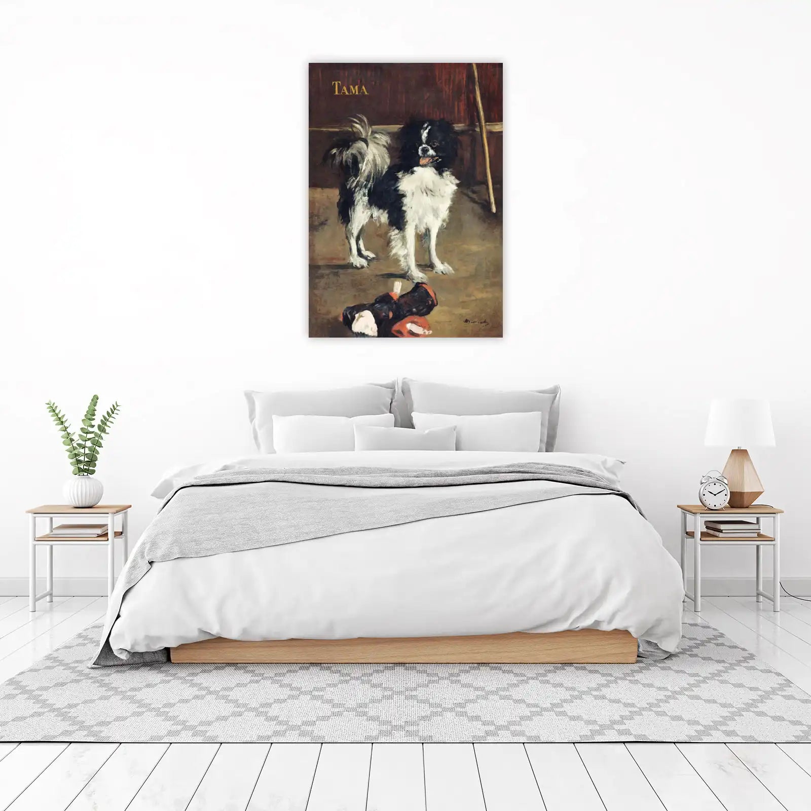 Charming Tama Japanese Chin Dog Wall Art