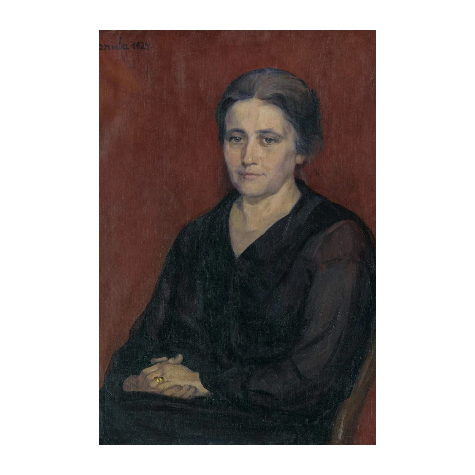 Elegant Portrait Woman 1924 Wall Art