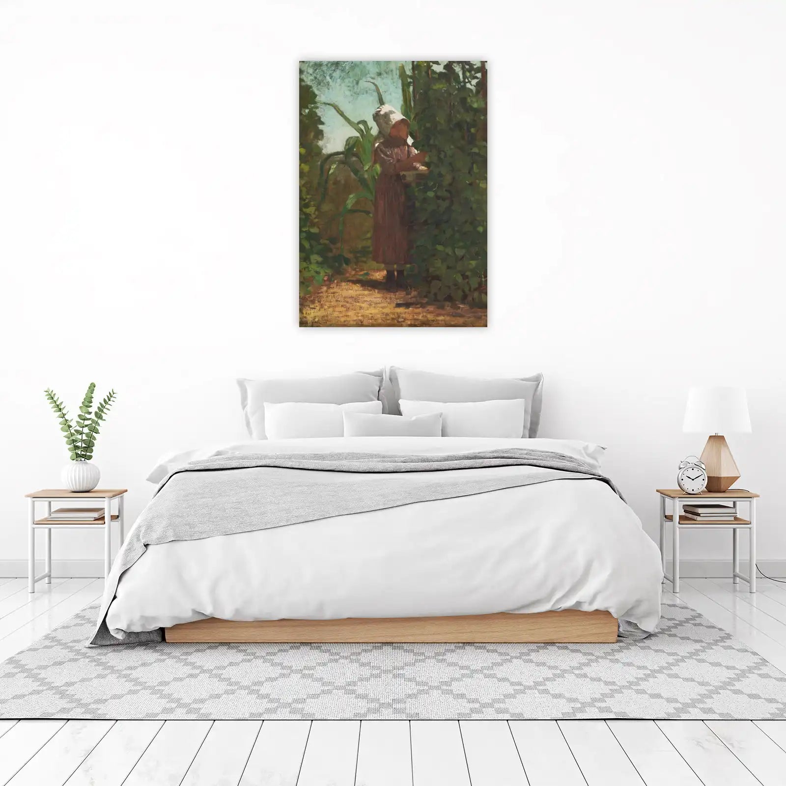 Girl in Garden Harvest Wall Art