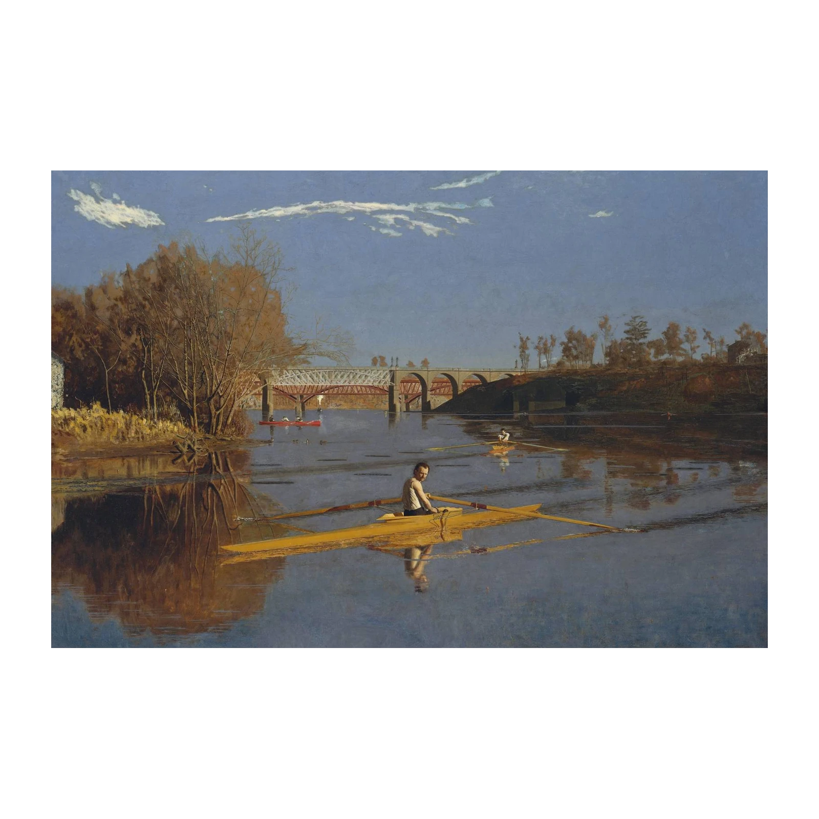 Serene River Row Calm Morning Wall Art