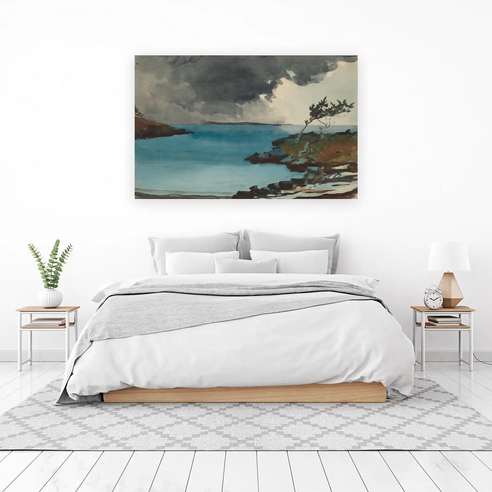 Stormy Seas Coastal Landscape Wall Art
