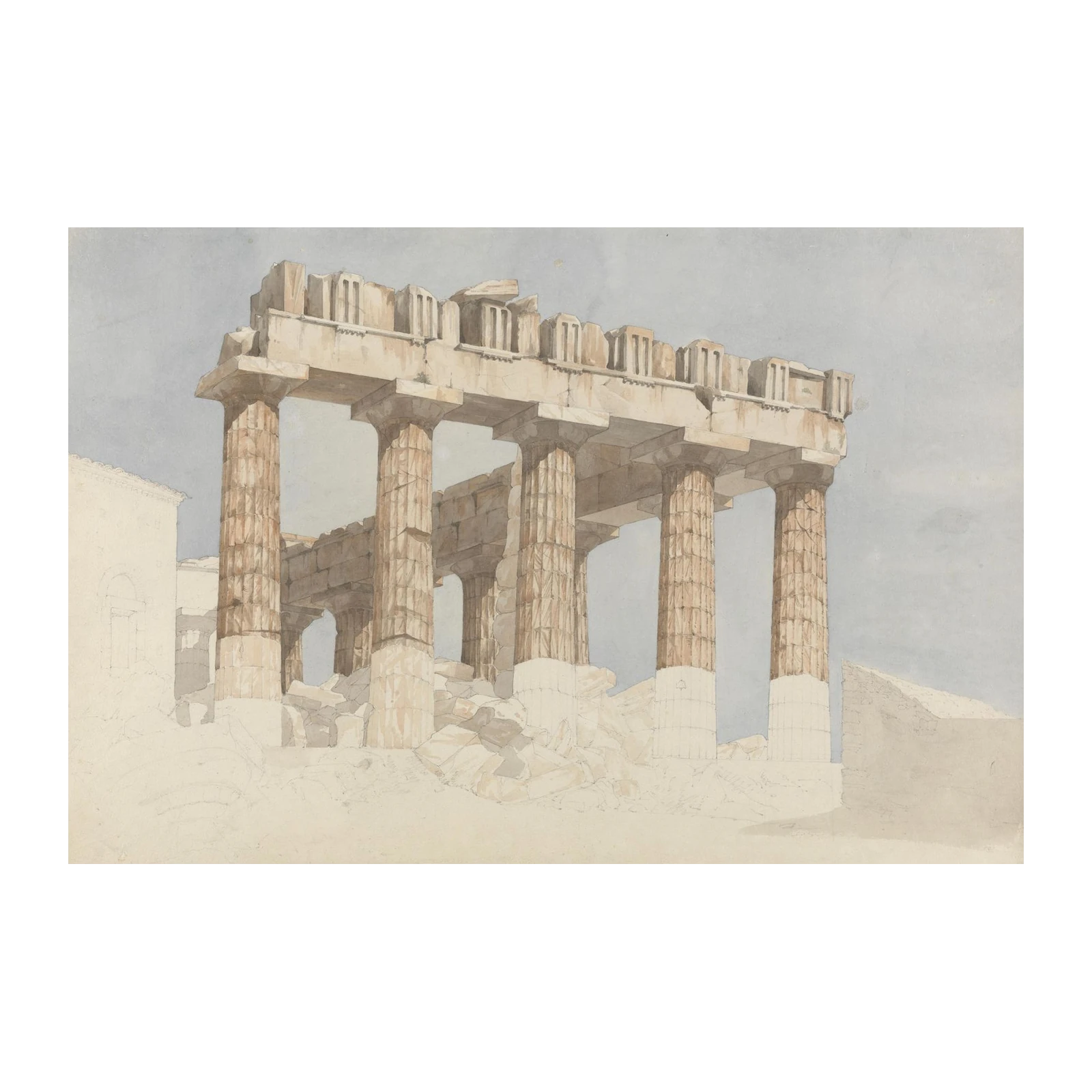 Ancient Greek Temple Ruins Wall Art