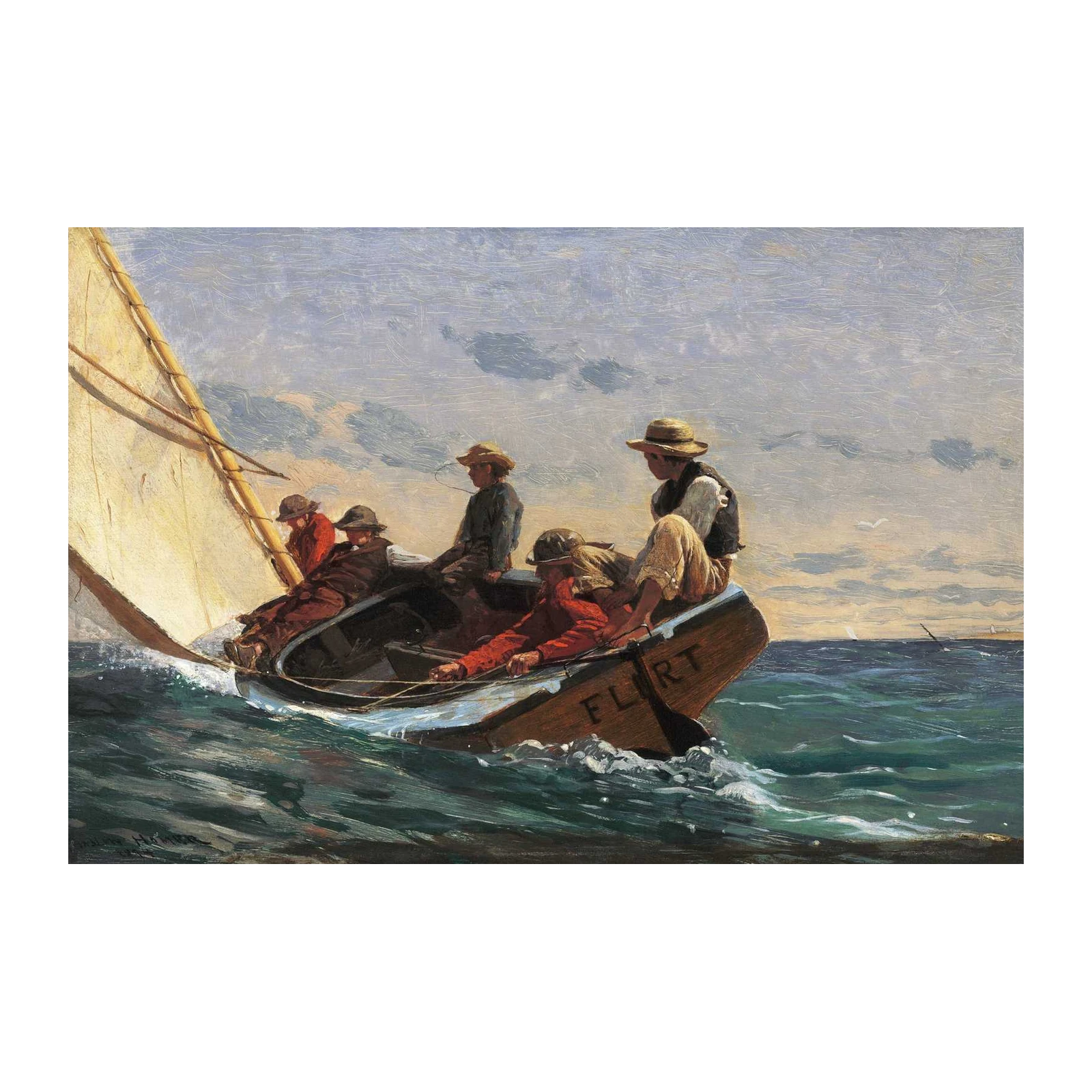 Nautical Boys Sailing 'Flirt' Wall Art