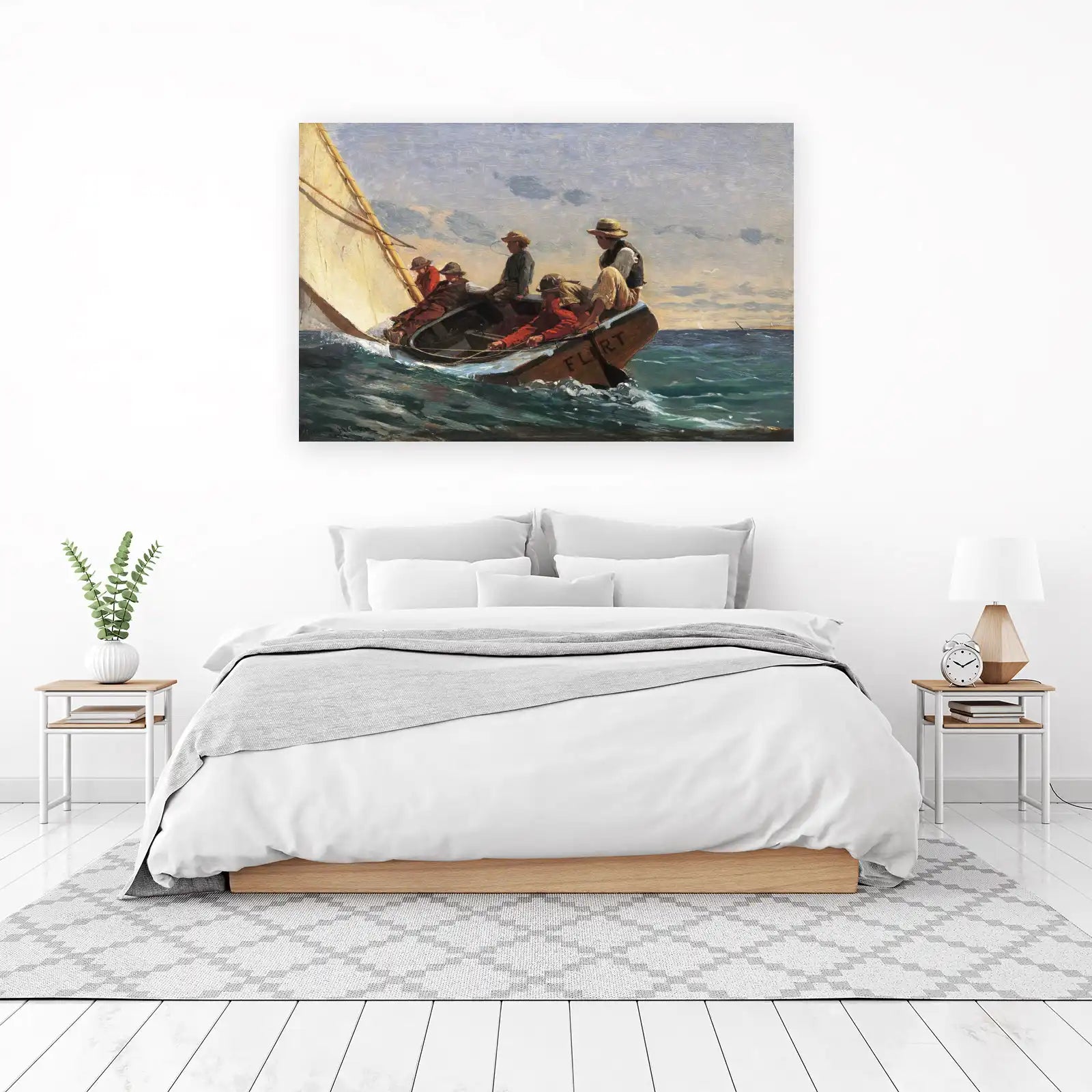 Nautical Boys Sailing 'Flirt' Wall Art
