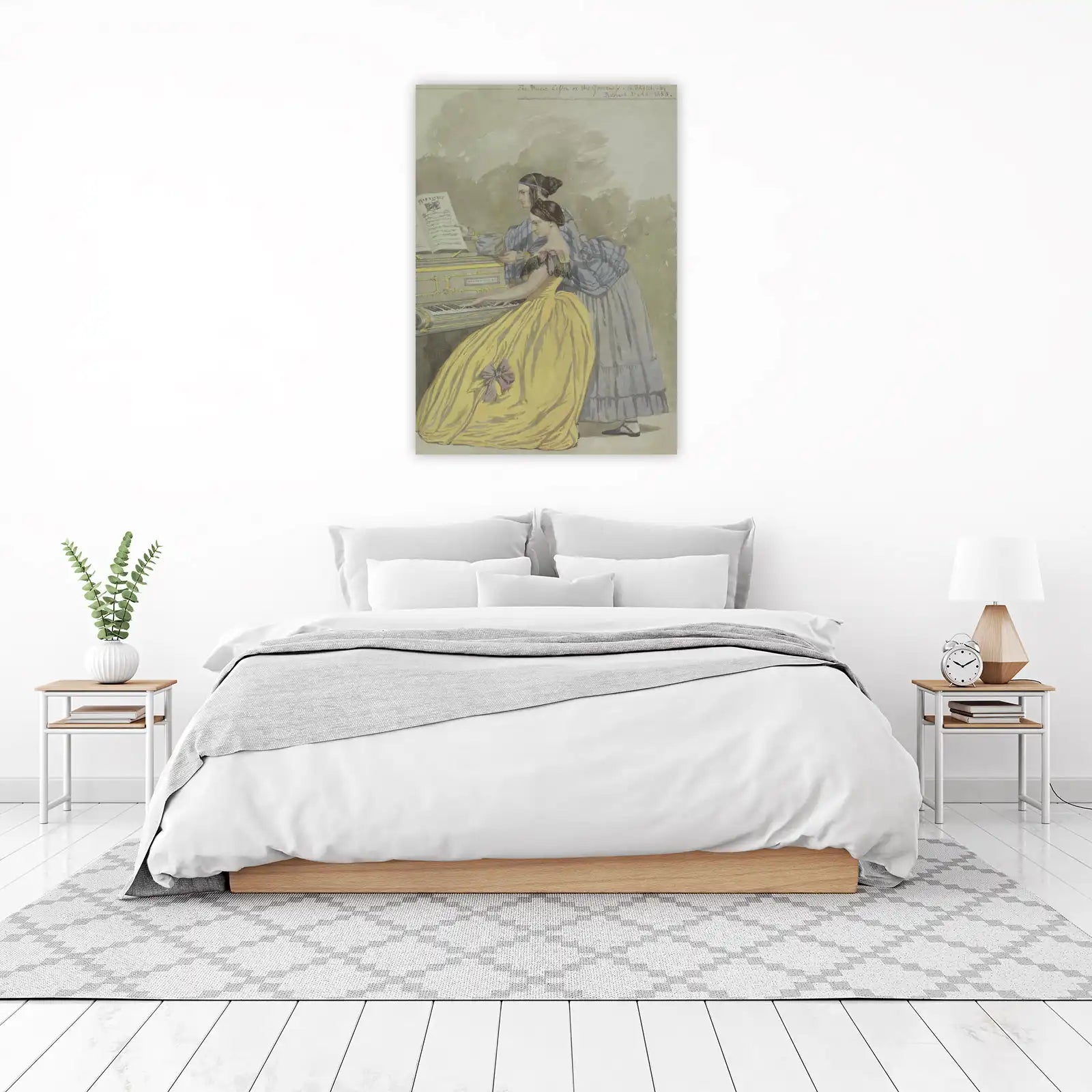 Elegant Music Lesson Victorian Art Wall Art