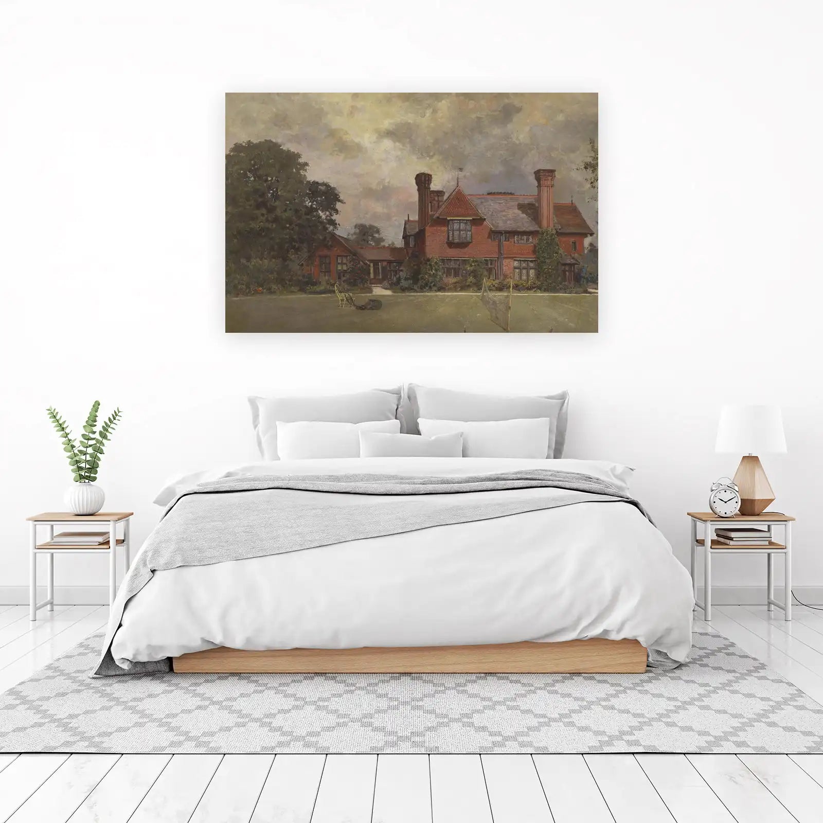Idyllic Country Manor Landscape Wall Art