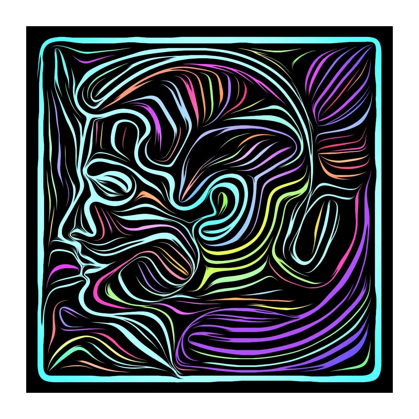 Abstract Flowing Lines Dreamy Wall Art