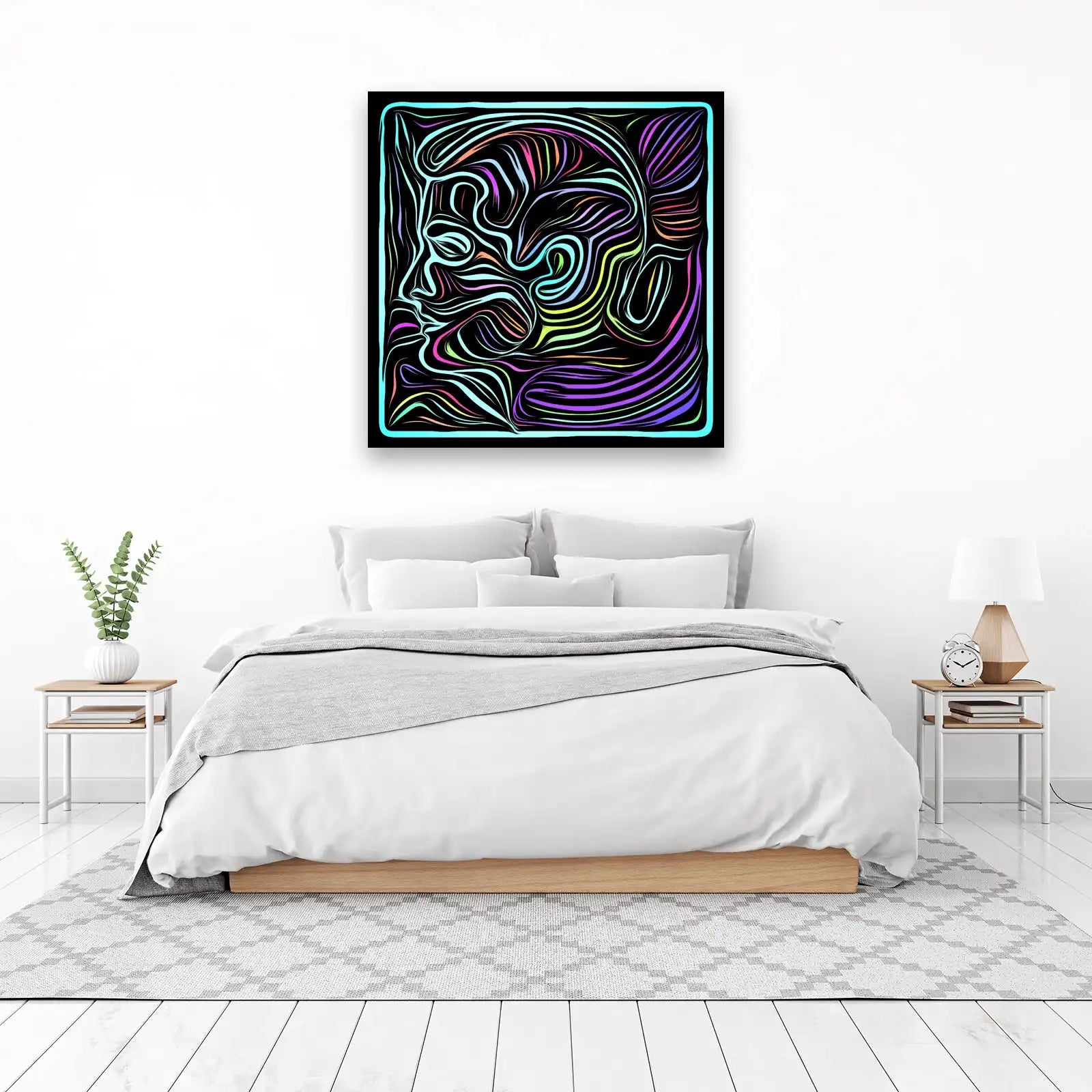 Abstract Flowing Lines Dreamy Wall Art