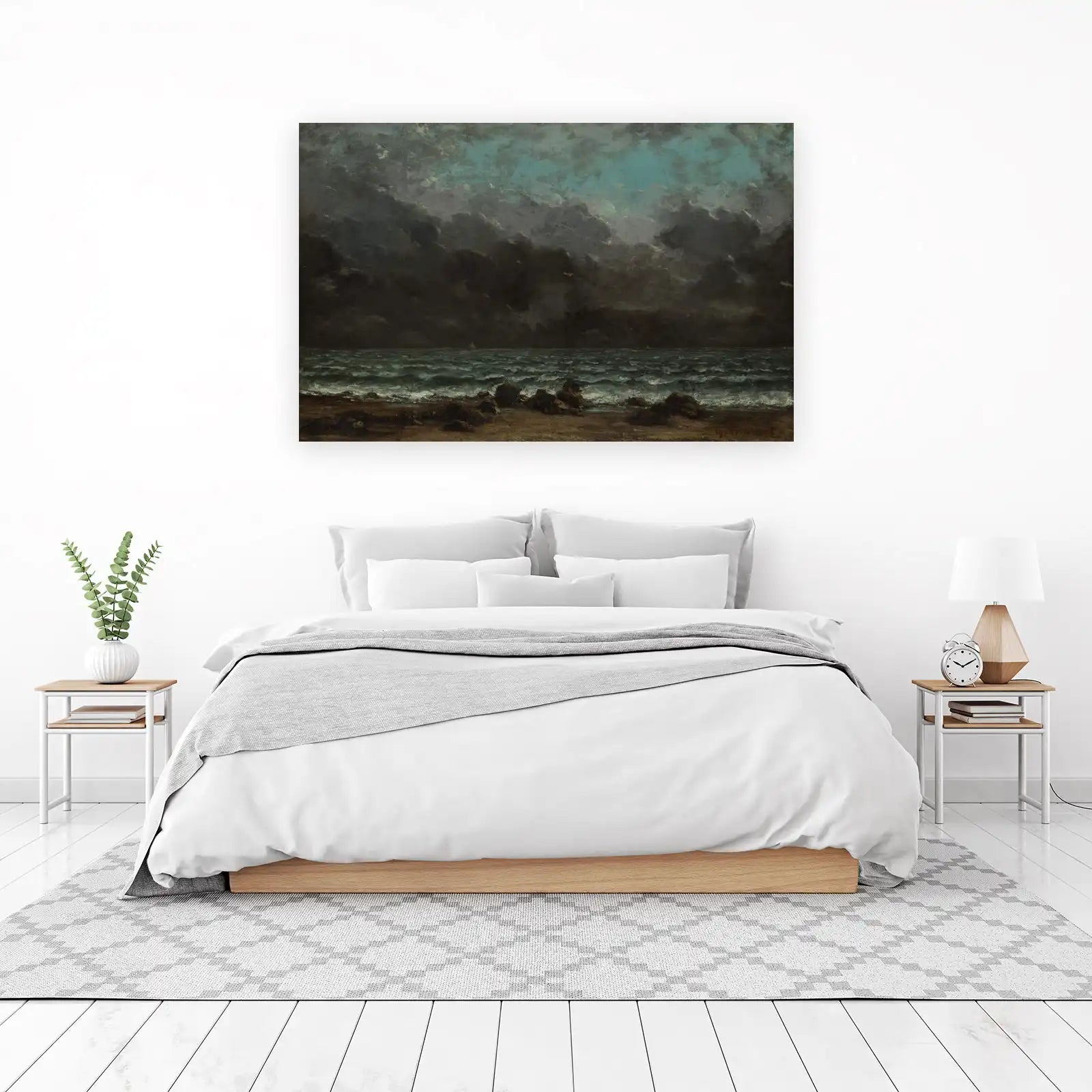 Dramatic Seascape Stormy Waves Wall Art