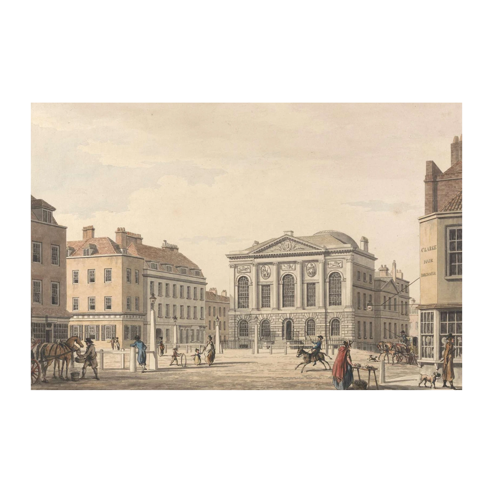 Elegant Georgian Street Scene Wall Art