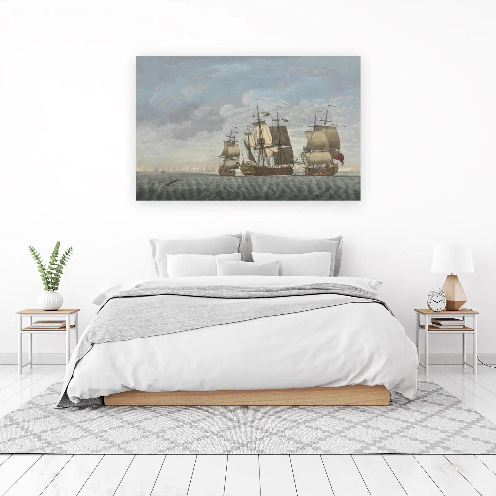 Nautical Fleet Sailing Vintage Ship Wall Art
