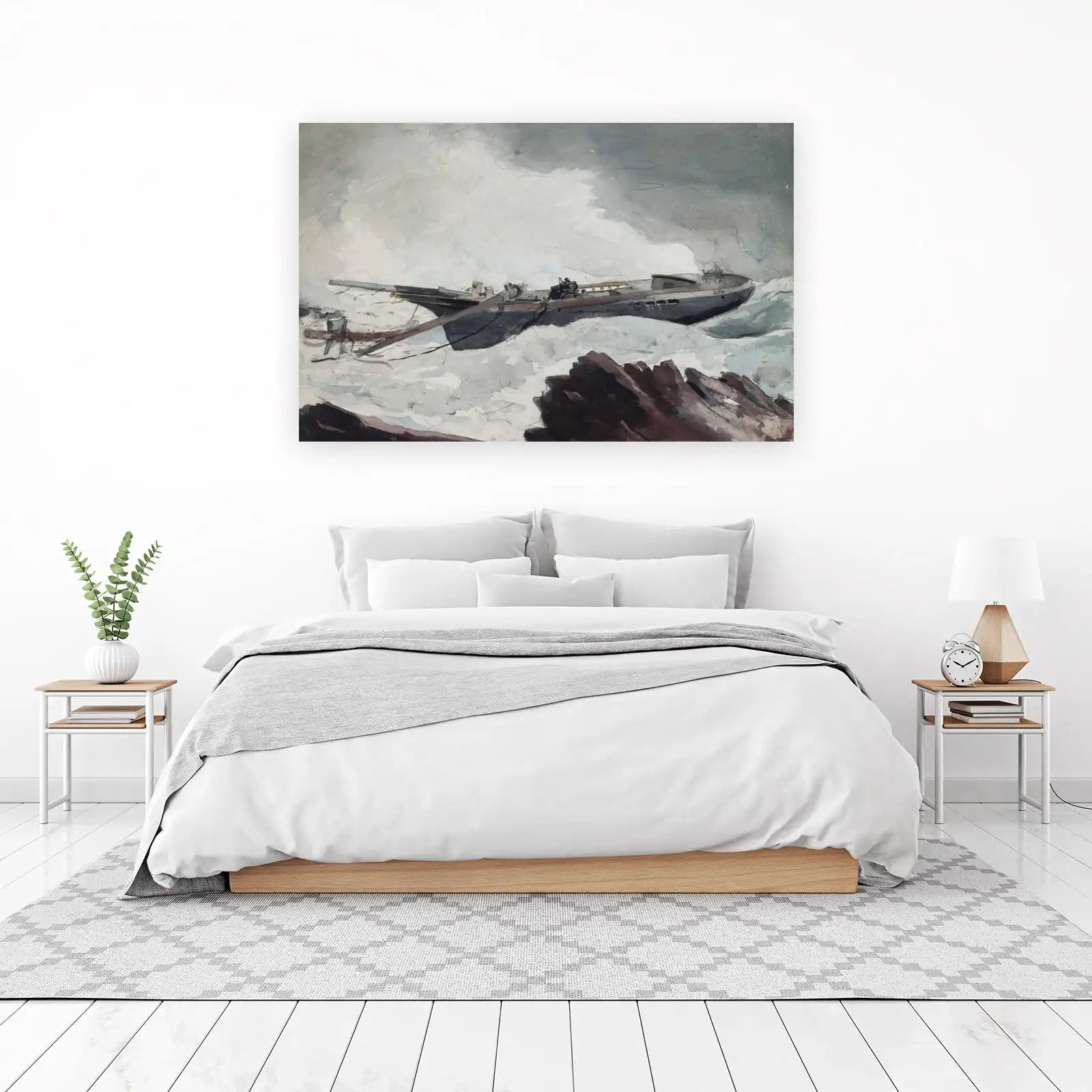 Dramatic Nautical Storm Ship Wall Art