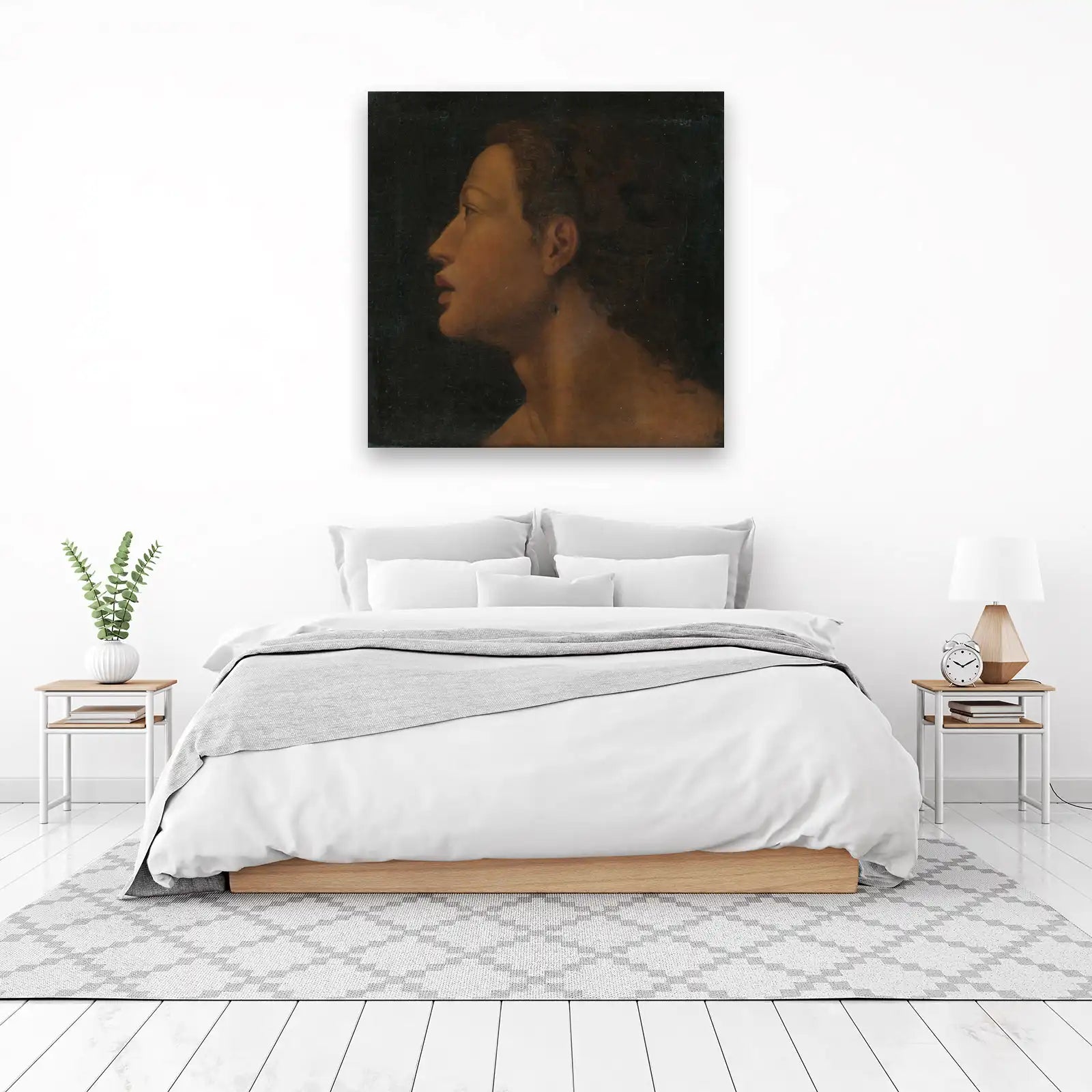 Elegant Profile Portrait Renaissance Wall Art