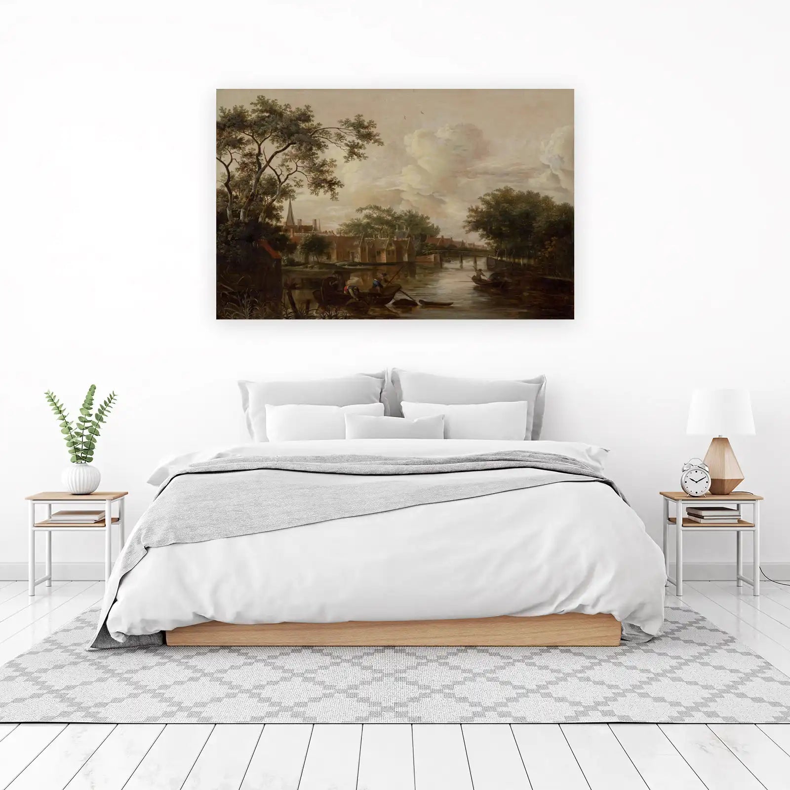 Serene Canal Landscape Dutch Golden Age Wall Art