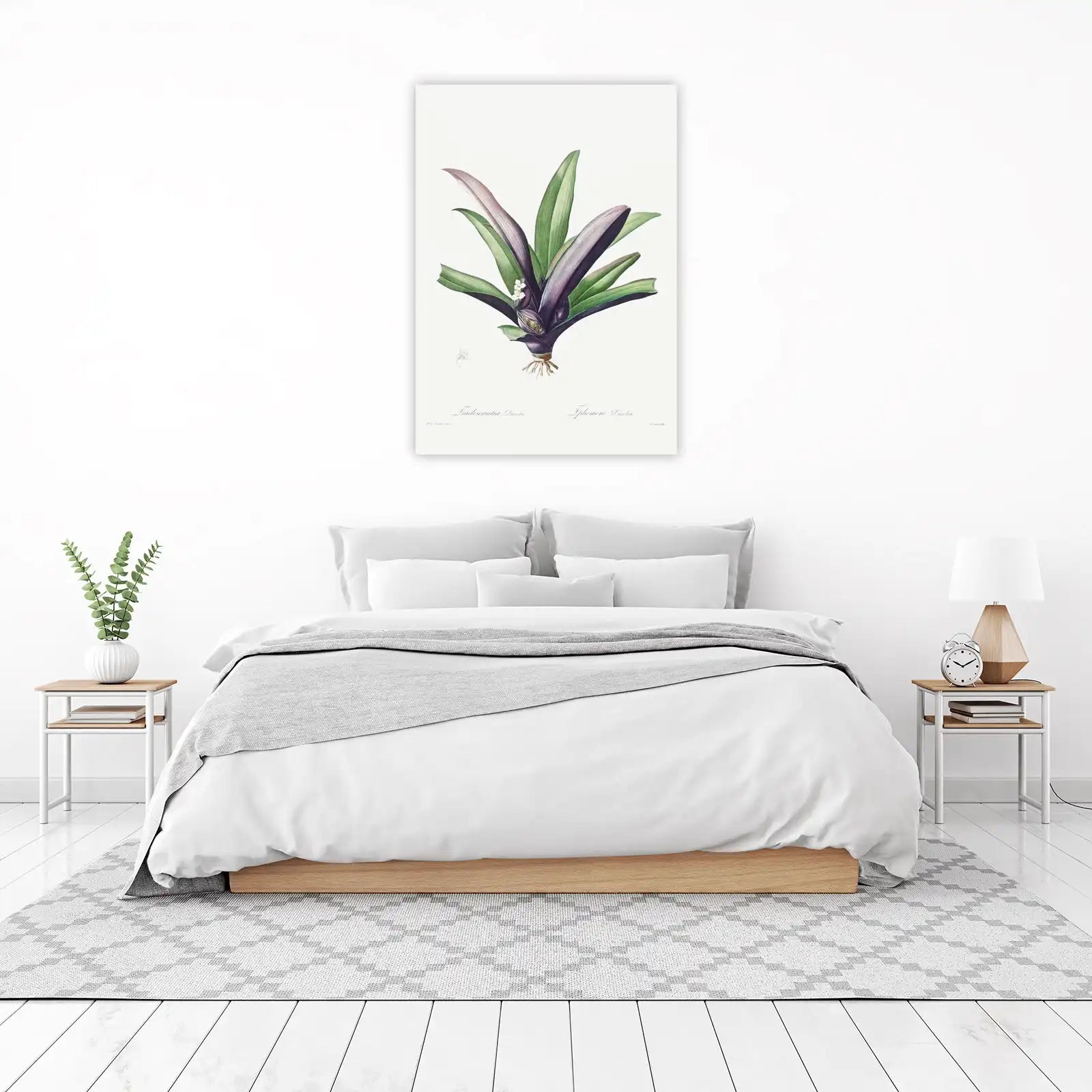 Purple & Green Botanical Print Wall Art