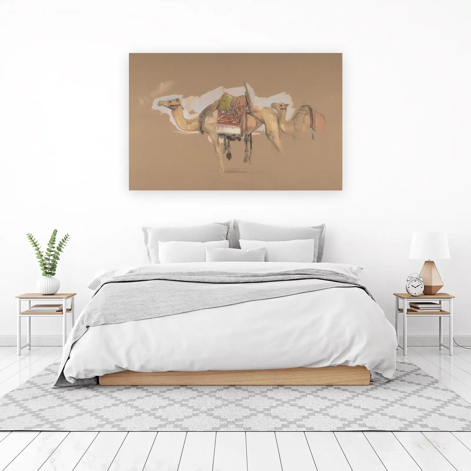 Majestic Desert Camels Art Wall Art