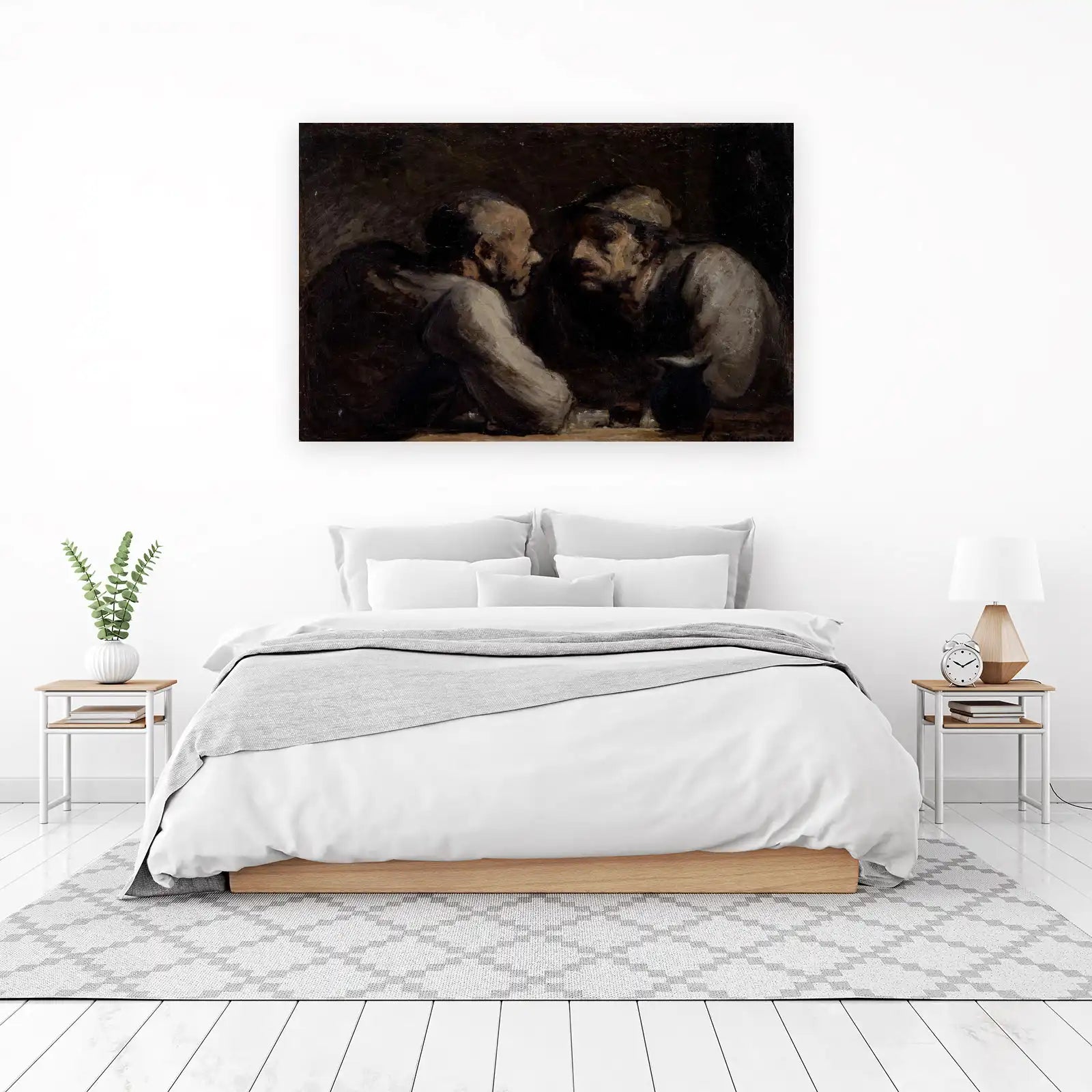 Intimate Conversation of Two Figures Wall Art