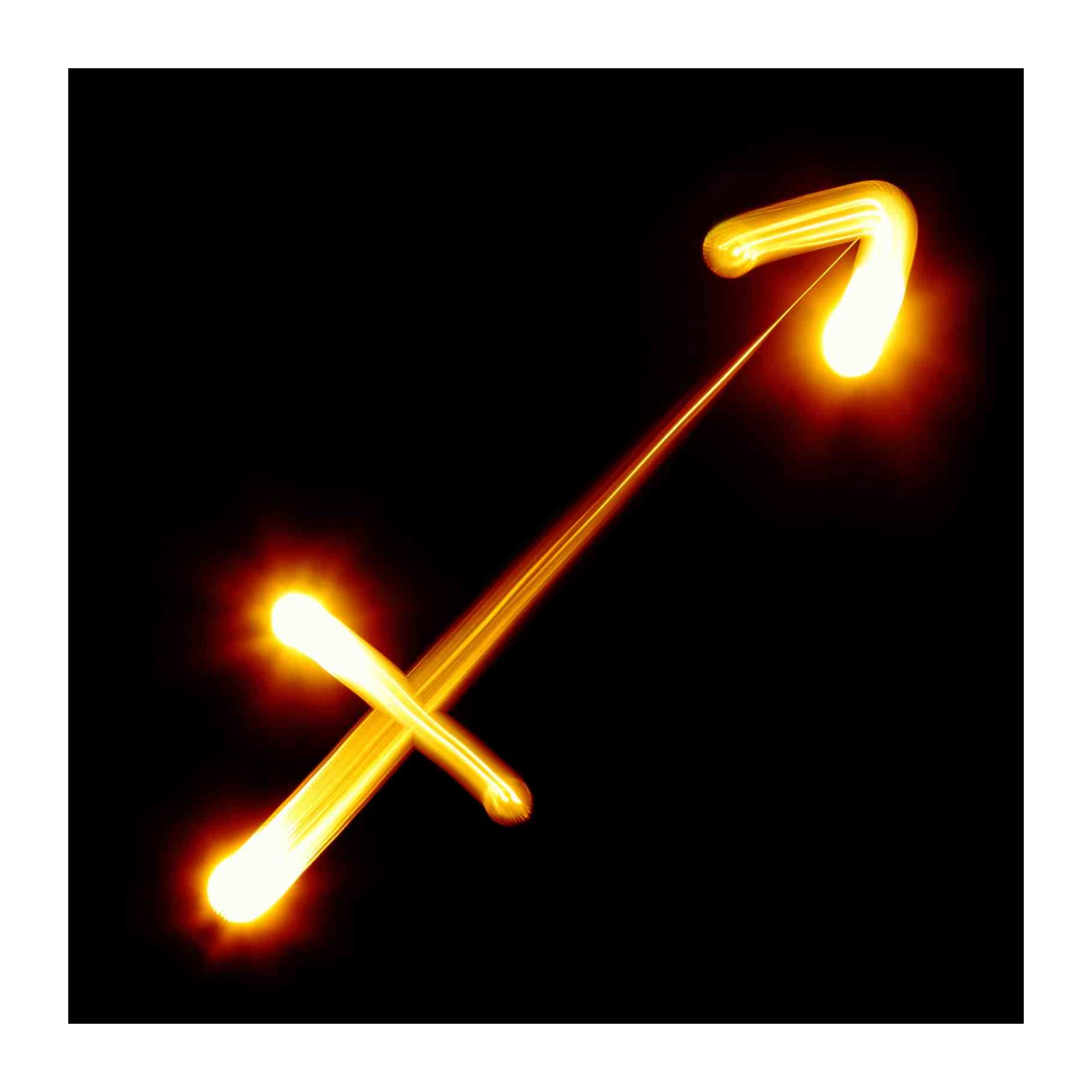 Sagittarius Zodiac Light Streaks Wall Art
