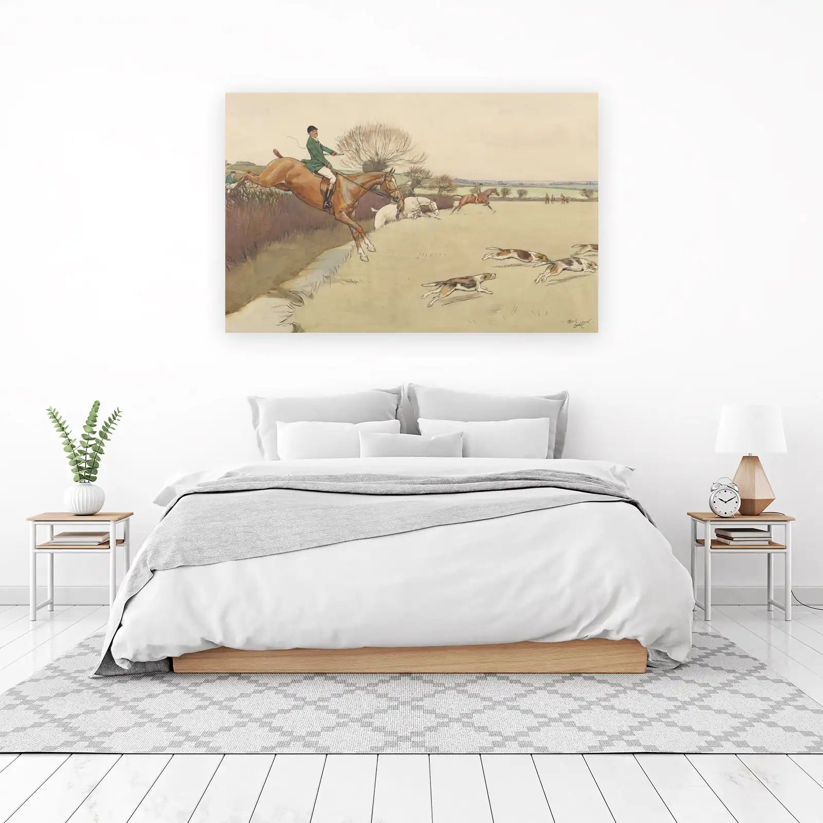 Equestrian Hunt Scene Wall Art