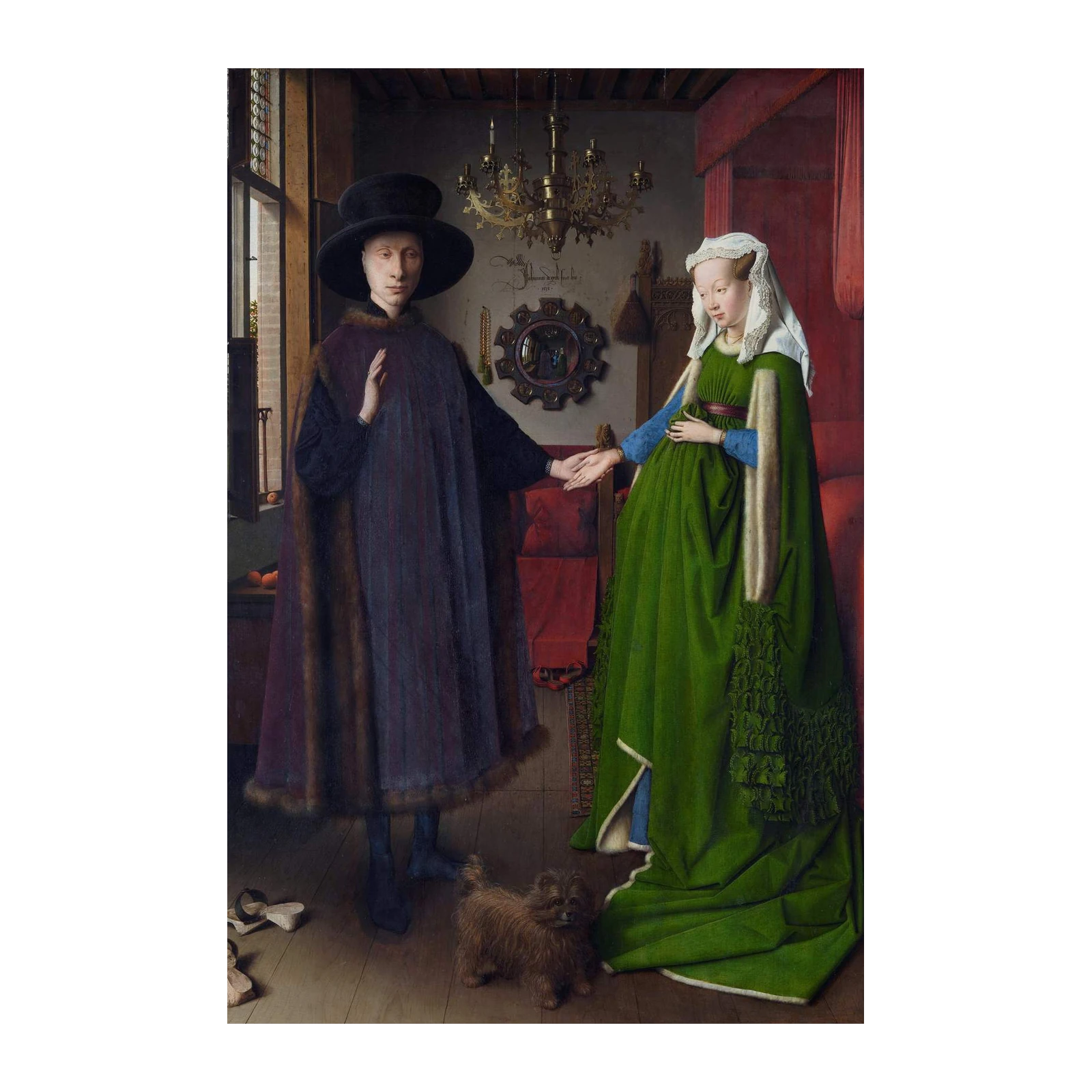 Iconic Couple Green Gown Wall Art