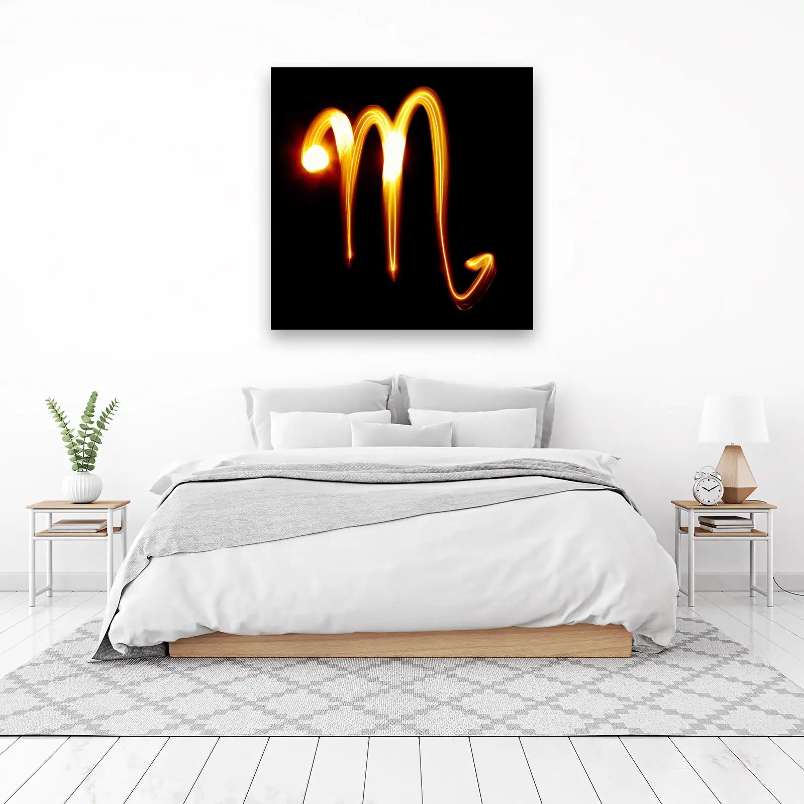 Scorpio Zodiac Light Painting Wall Art