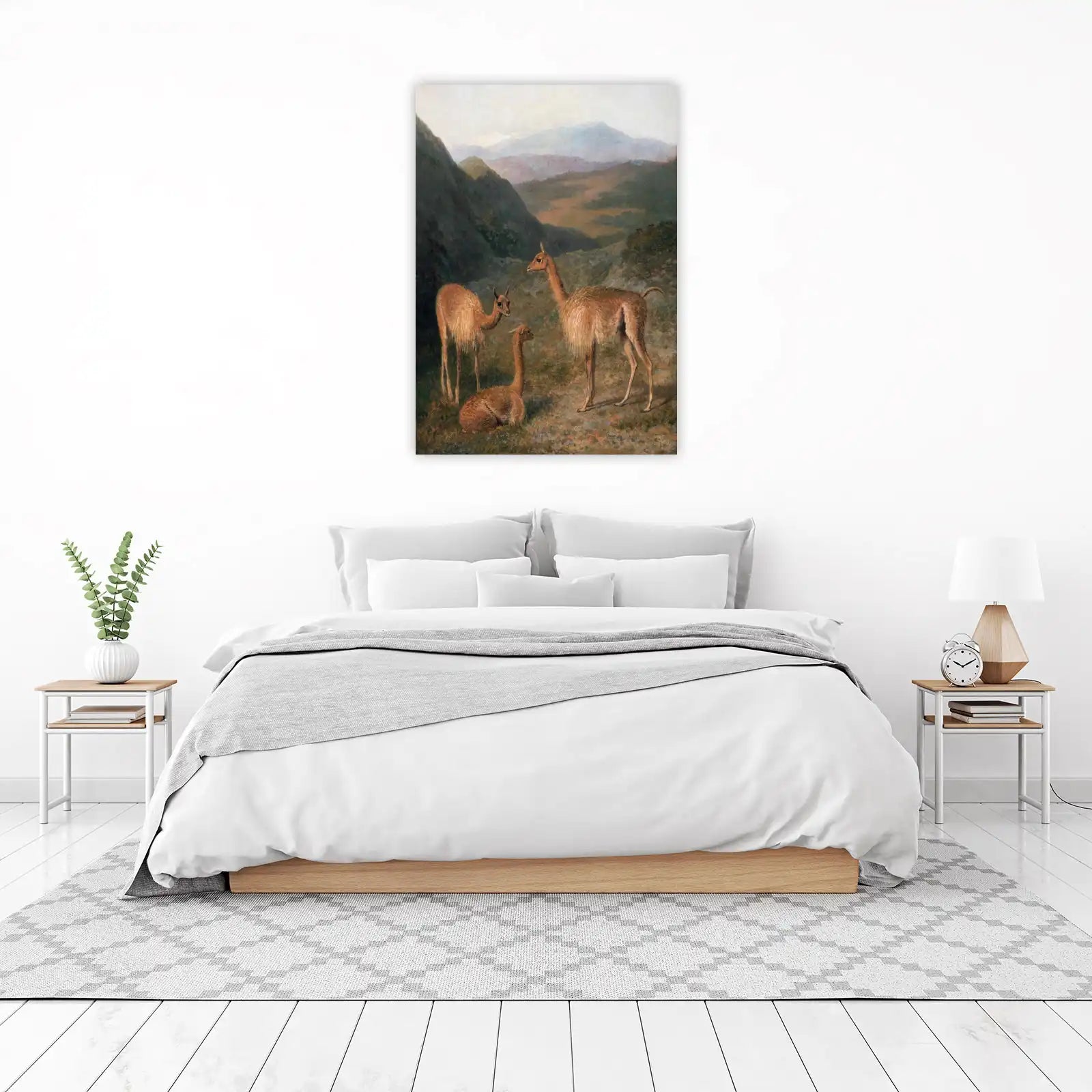 Majestic Guanacos Landscape Wall Art