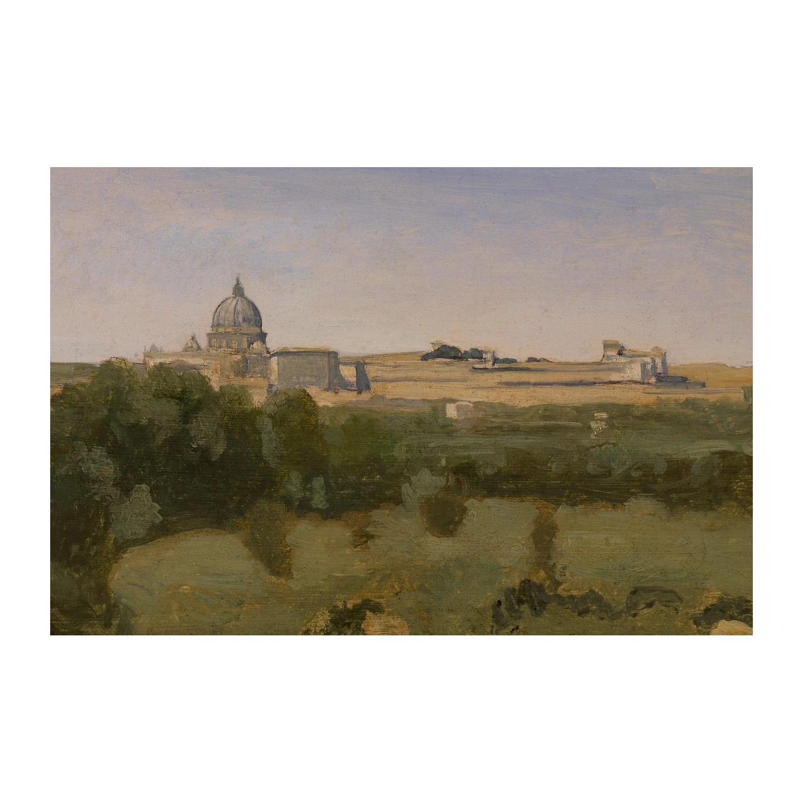 Serene Rome Landscape Oil Painting Wall Art