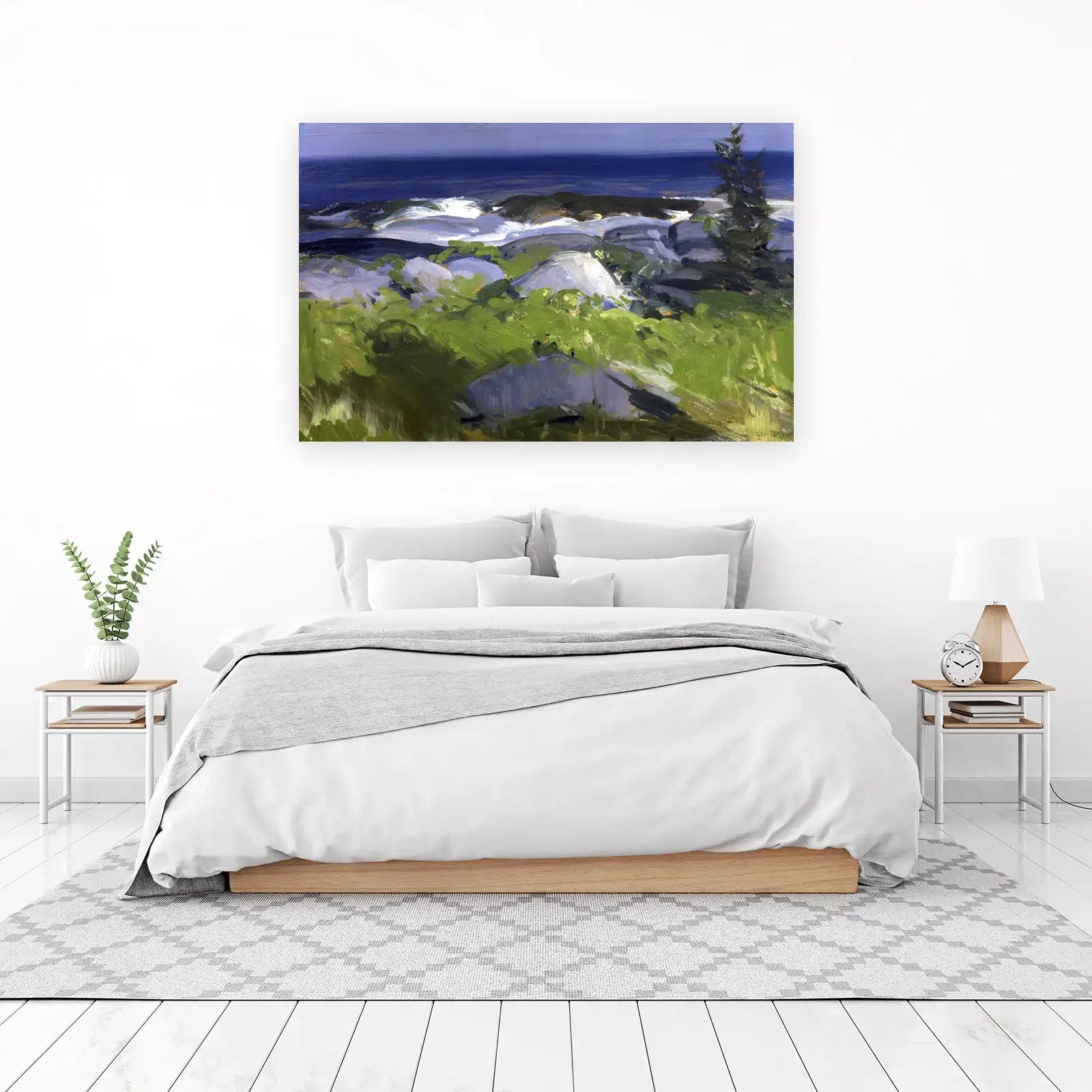 Coastal Landscape Oil Painting Wall Art