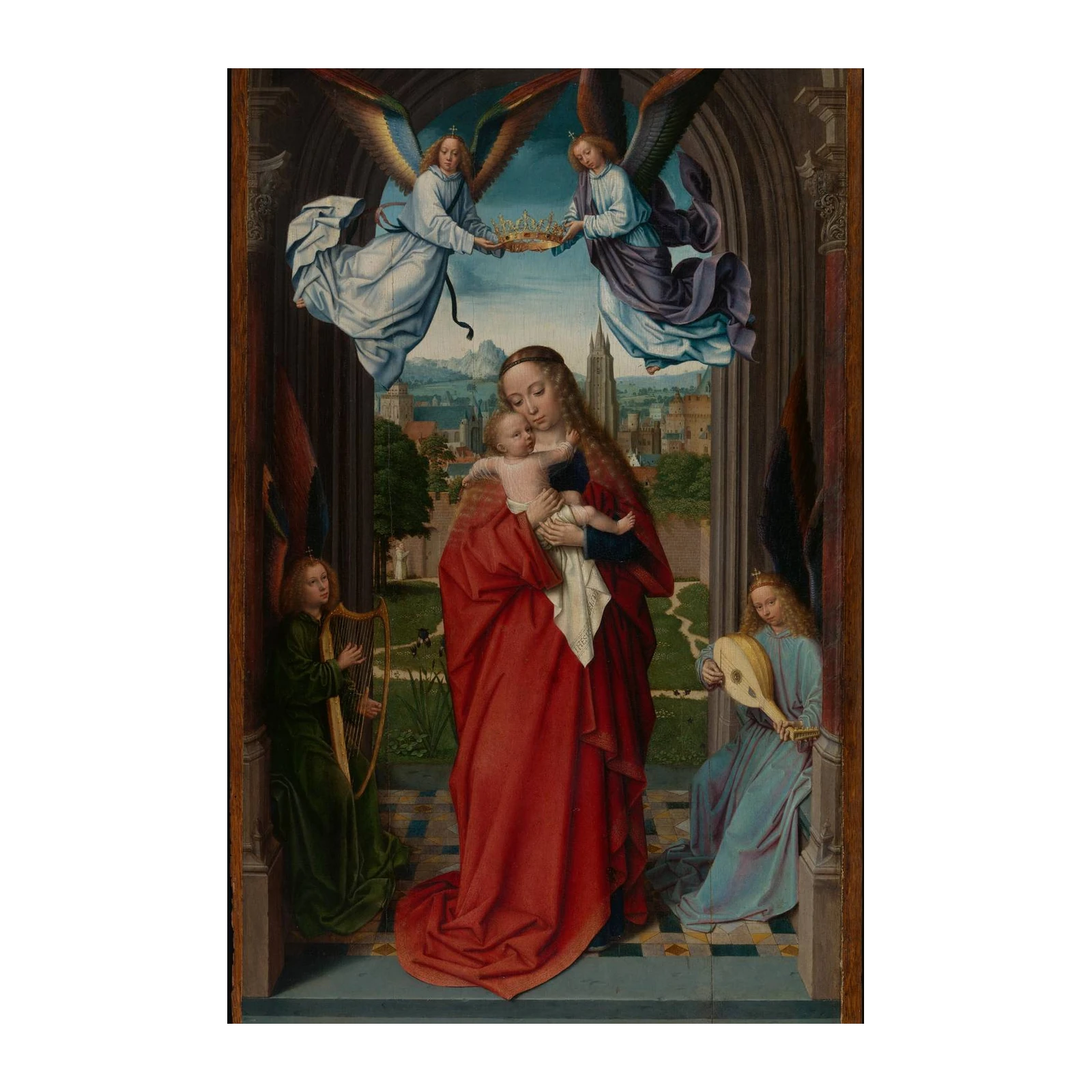 Madonna and Child with Angels Renaissance Wall Art