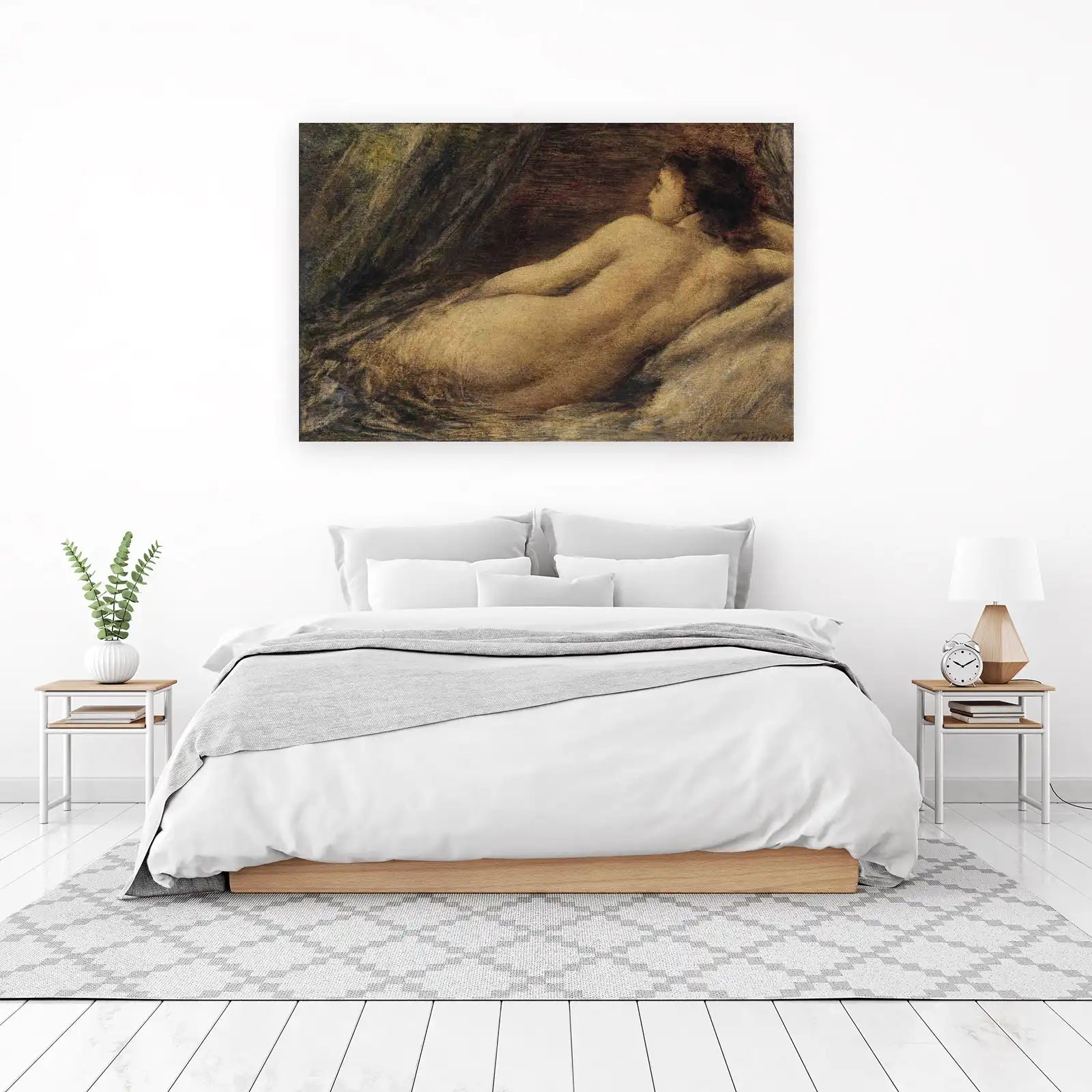 Timeless Nude Figure Relaxing Wall Art