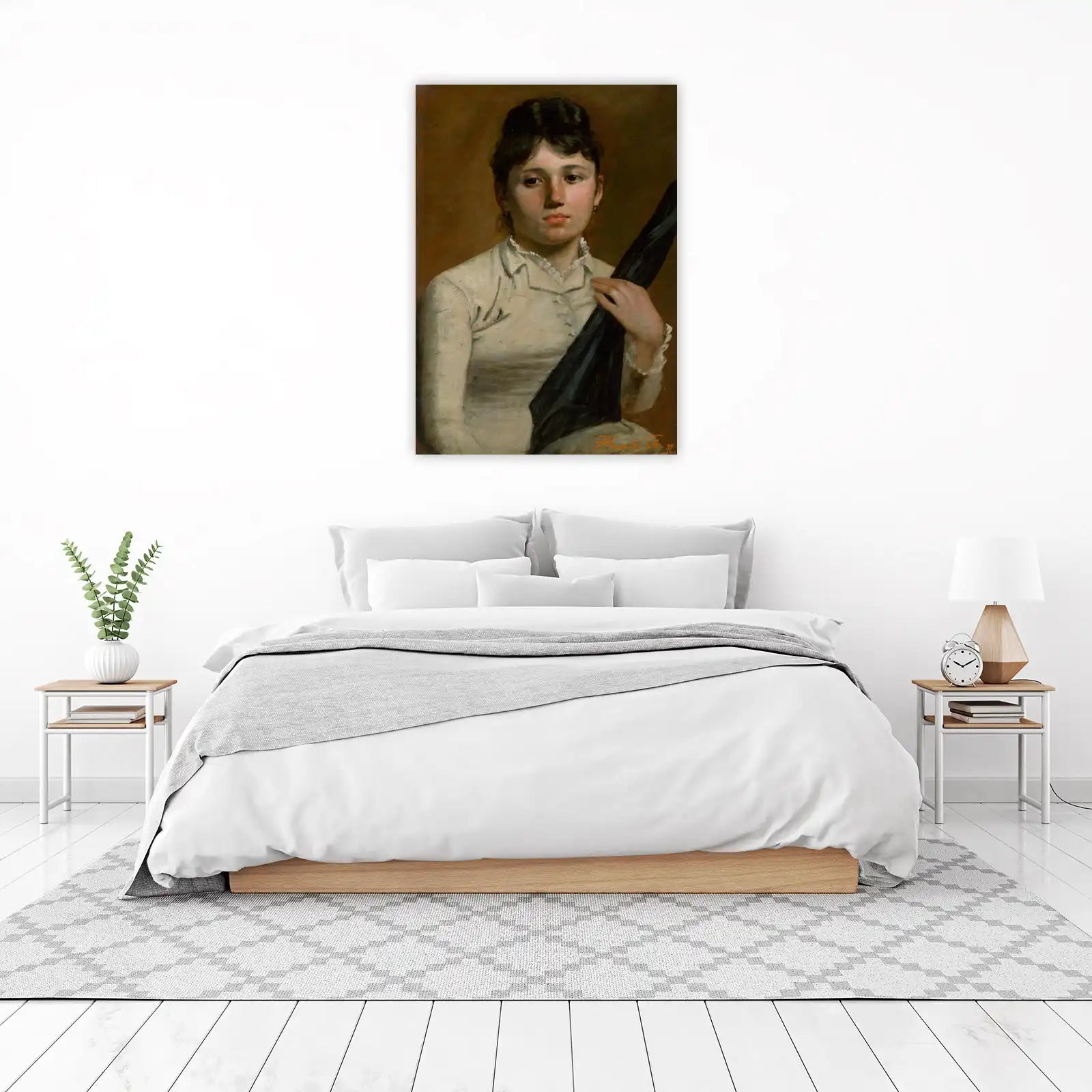 Elegant Woman with Parasol Wall Art