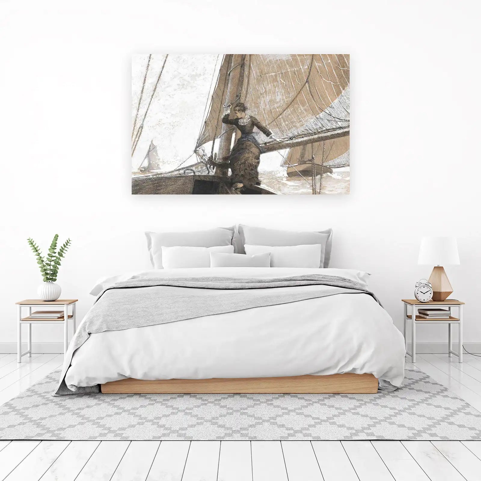 Vintage Sailor Woman Nautical Art Wall Art