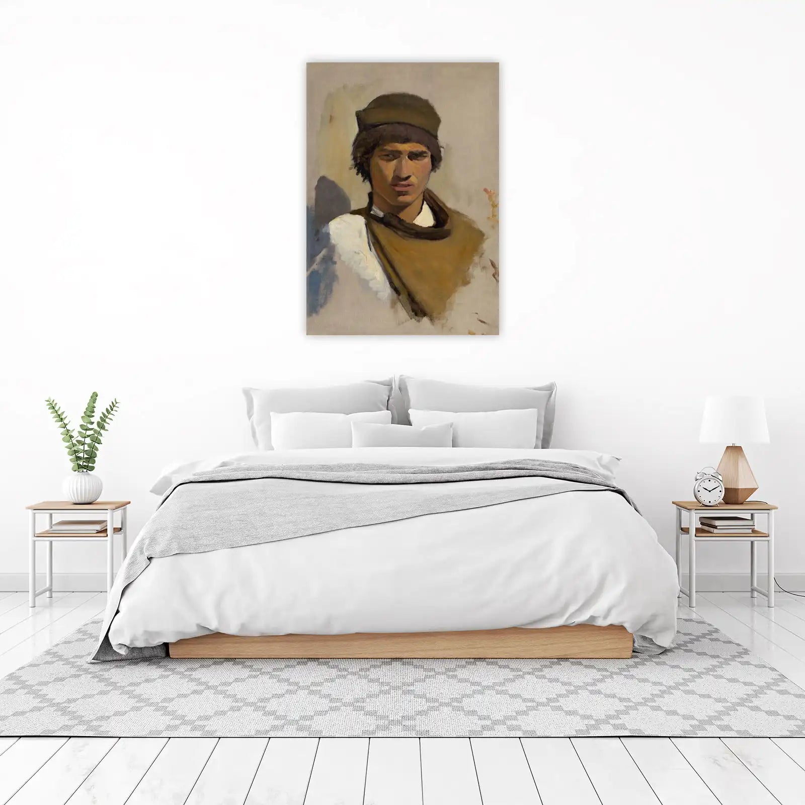 Intense Gaze Portrait Oil Painting Wall Art