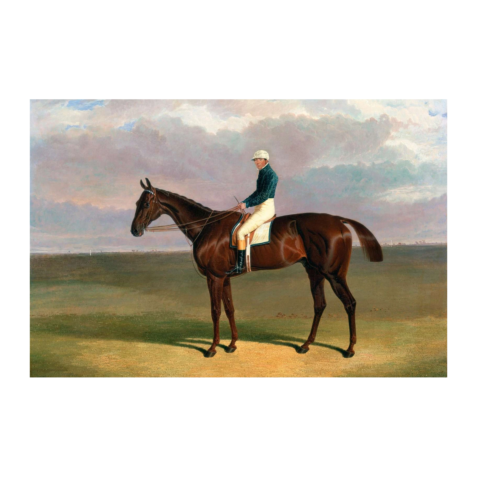 Elegant Jockey and Horse Portrait Wall Art