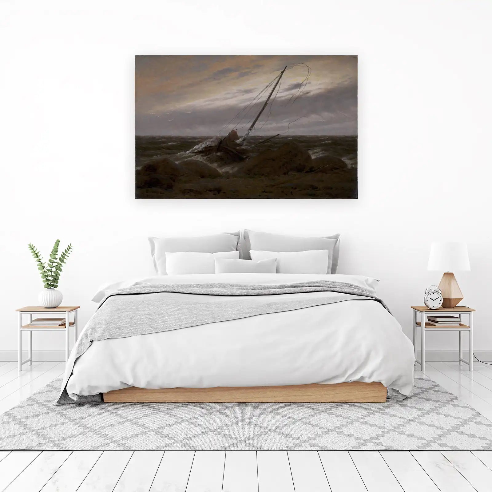 Shipwreck in Stormy Seas Wall Art