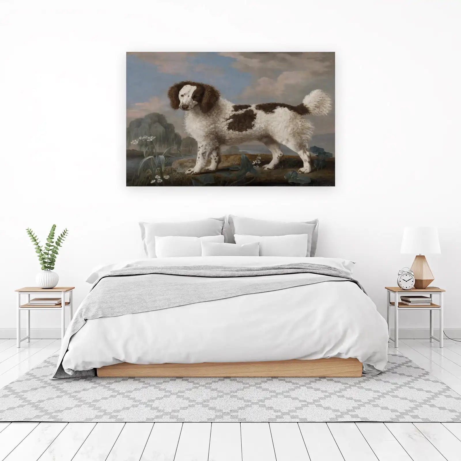 Elegant Poodle Portrait Landscape Wall Art